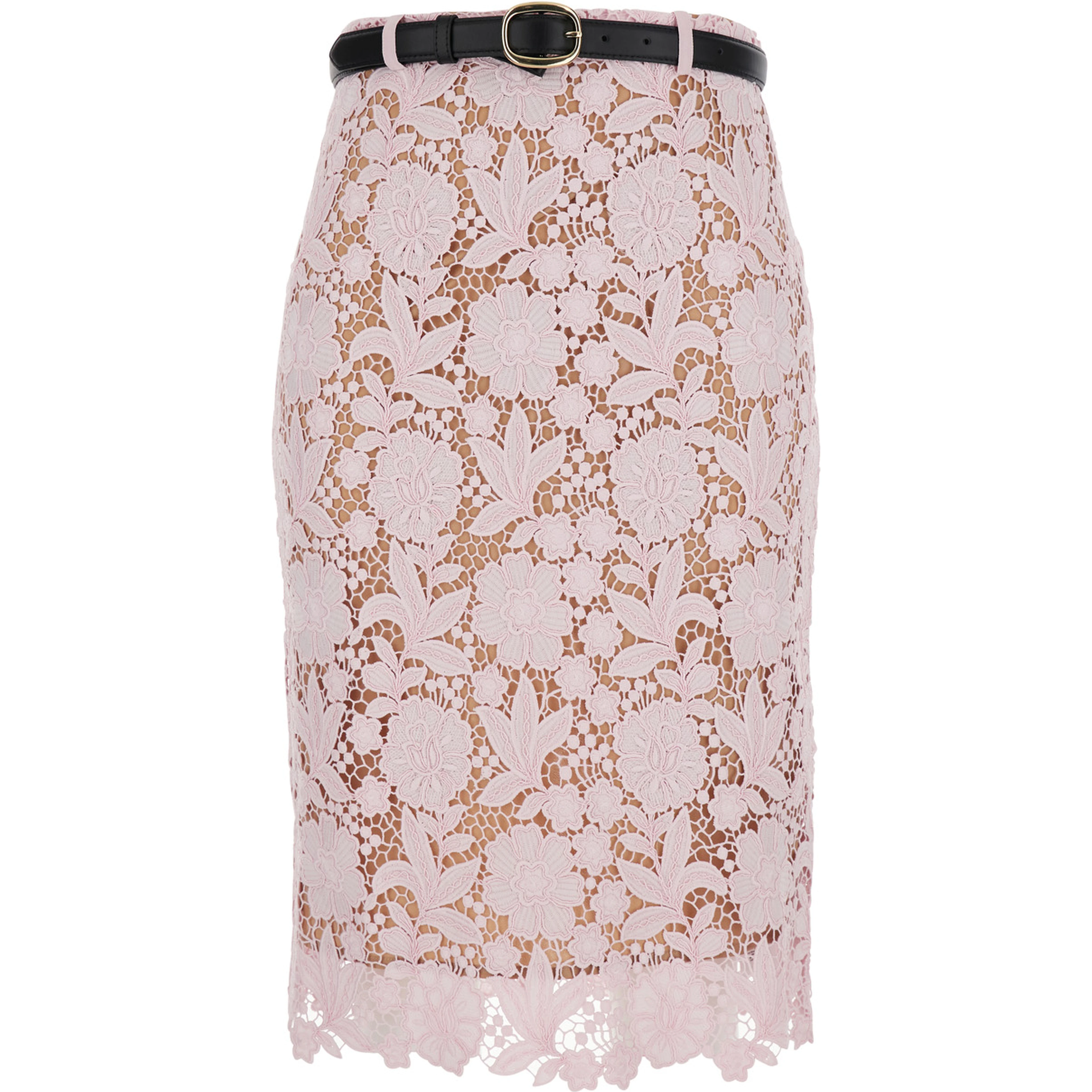 Dress Pink Lace with Pink Lace Details in Fabric