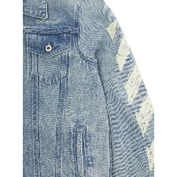Blue Jacket with Diagonal Details on Sleeves and Back for Girls