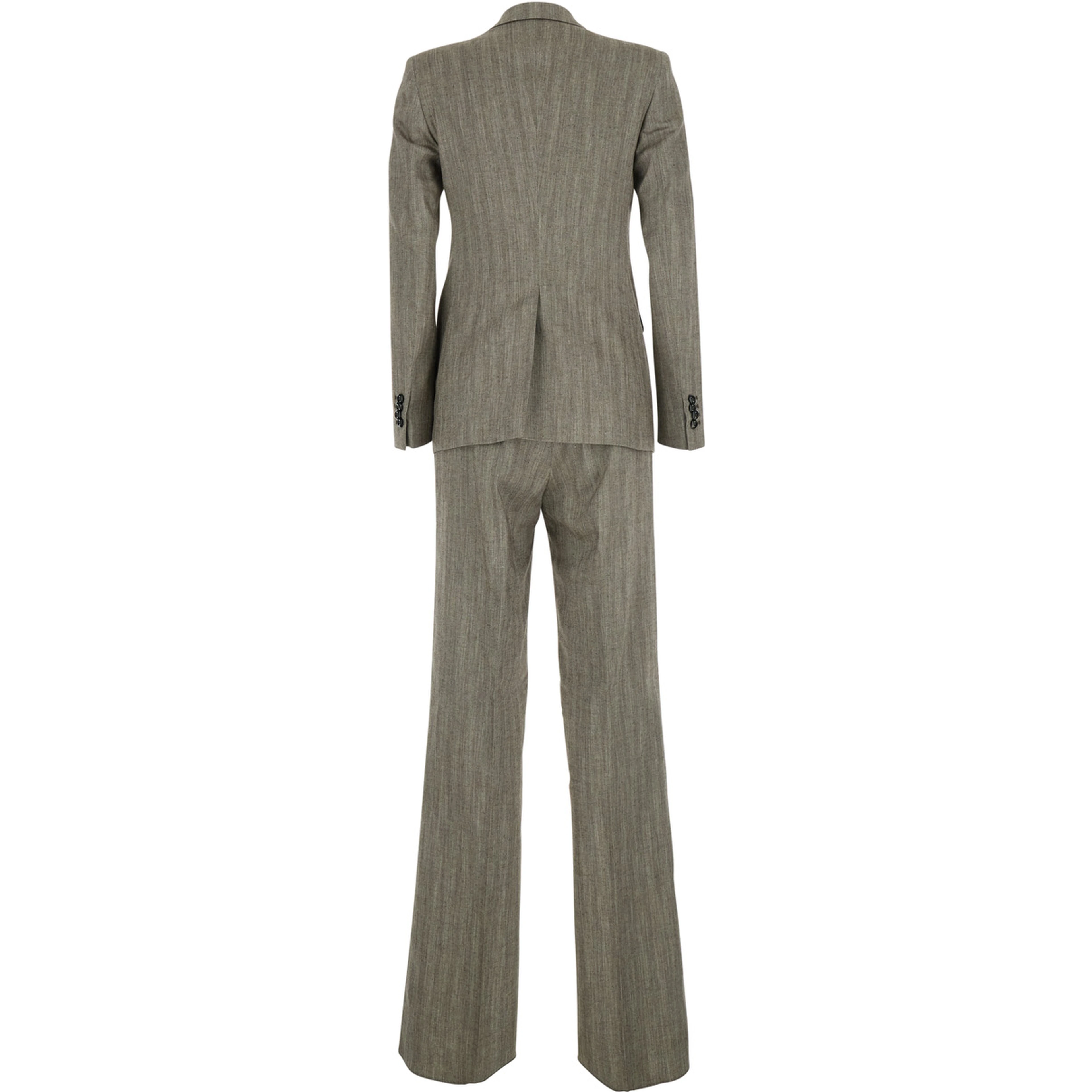 grey suit  Double-breasted in linen blend for women