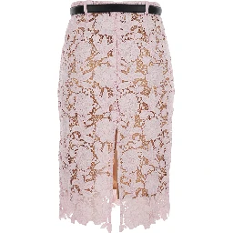 Dress Pink Lace with Pink Lace Details in Fabric