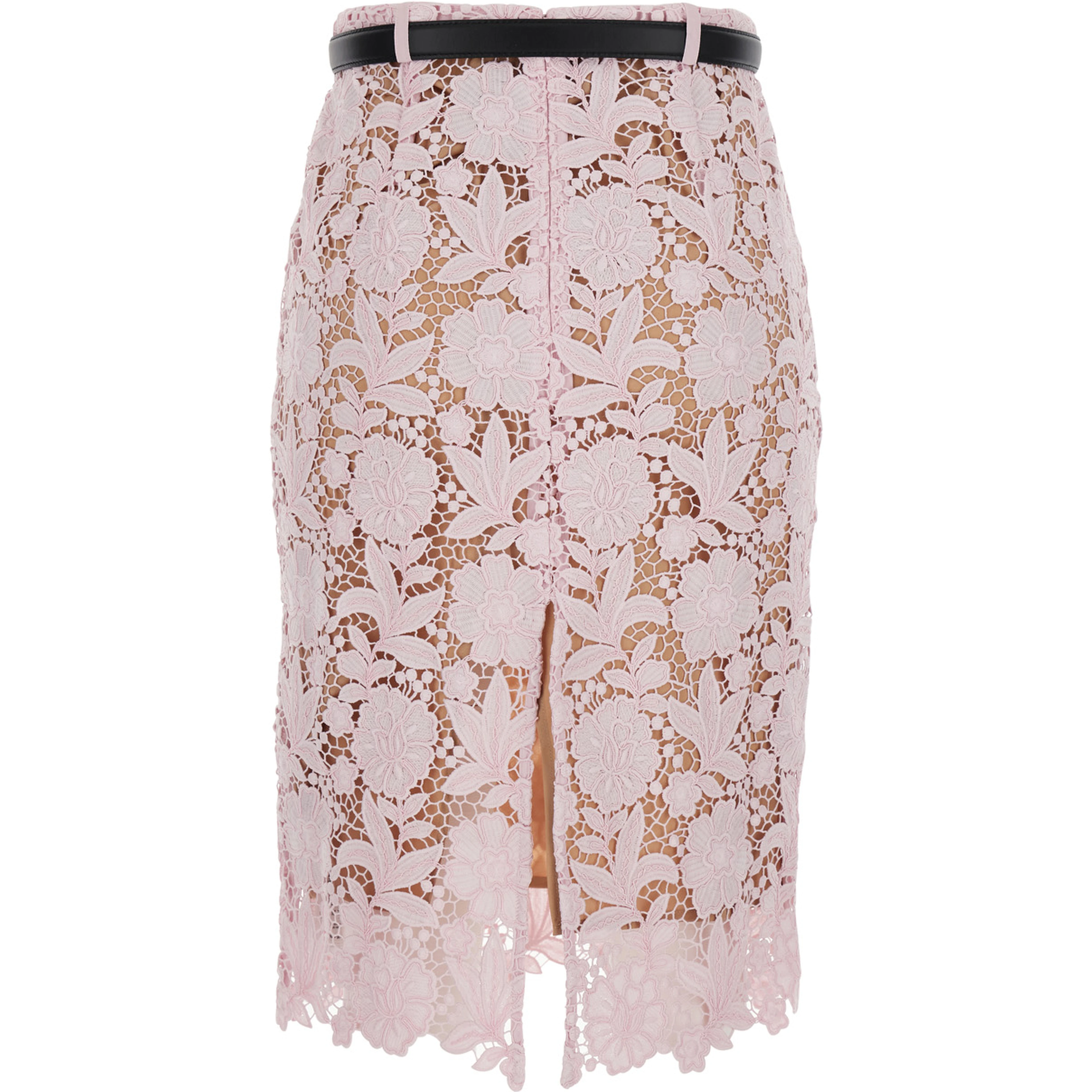 Dress Pink Lace with Pink Lace Details in Fabric