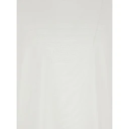 Crew Neck T-Shirt Emporio Armani with Logo Embroidery on the Front in White Cotton for Men