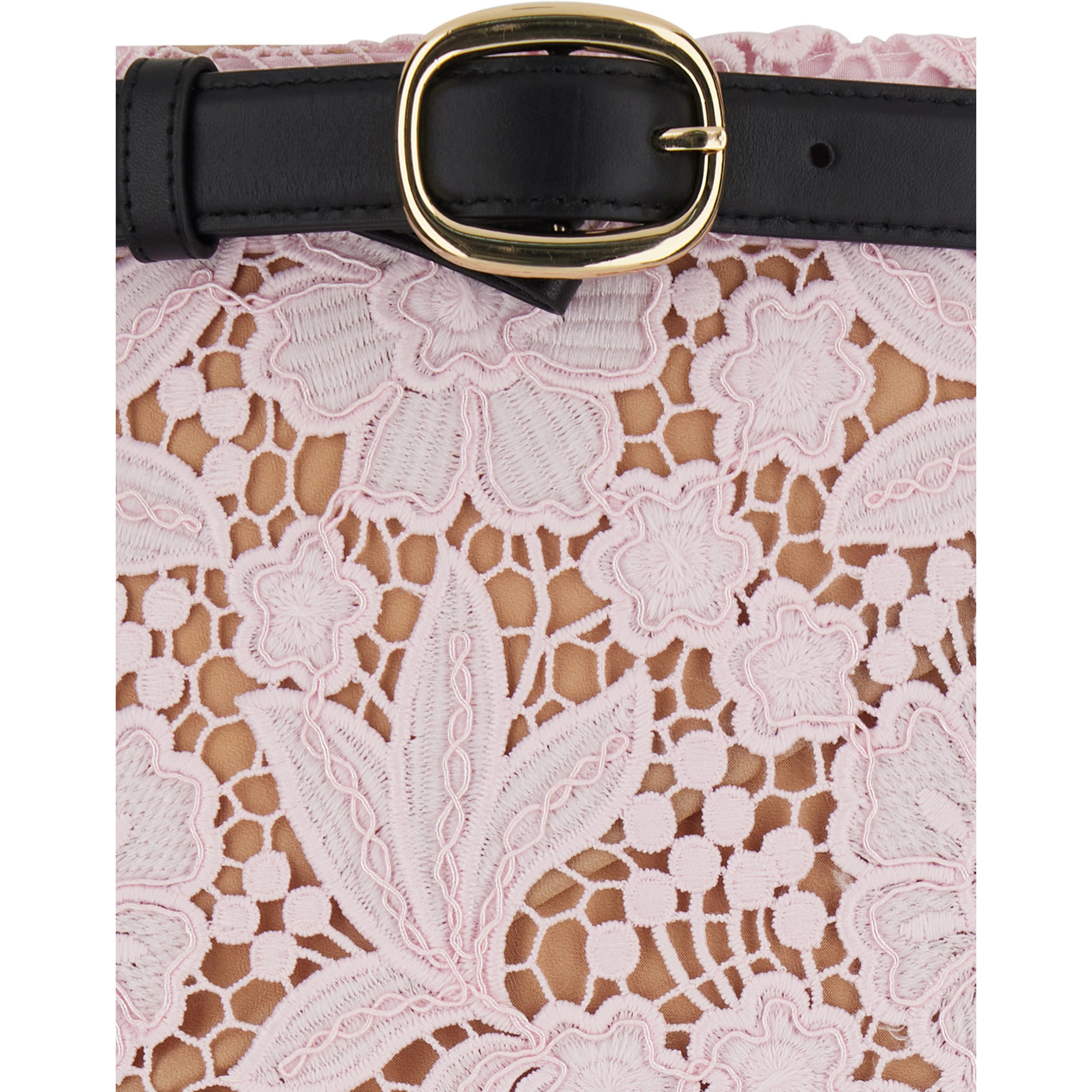 Dress Pink Lace with Pink Lace Details in Fabric