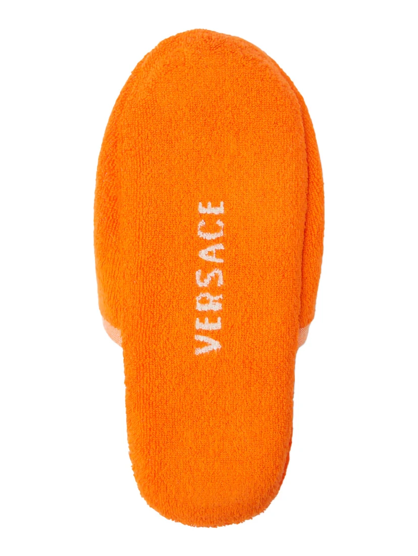 Slippers in Tech Fabric with Orange Medusa Jacquard Unisex