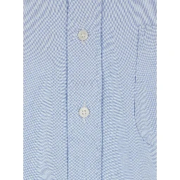 Mens Light Blue Oxford Button Down Shirt with Classic Collar and Long Sleeves in Cotton