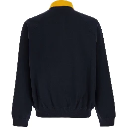 Blue Hoodie with Fixed Hood for Women