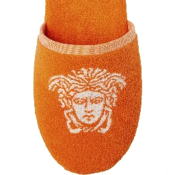 Slippers in Tech Fabric with Orange Medusa Jacquard Unisex
