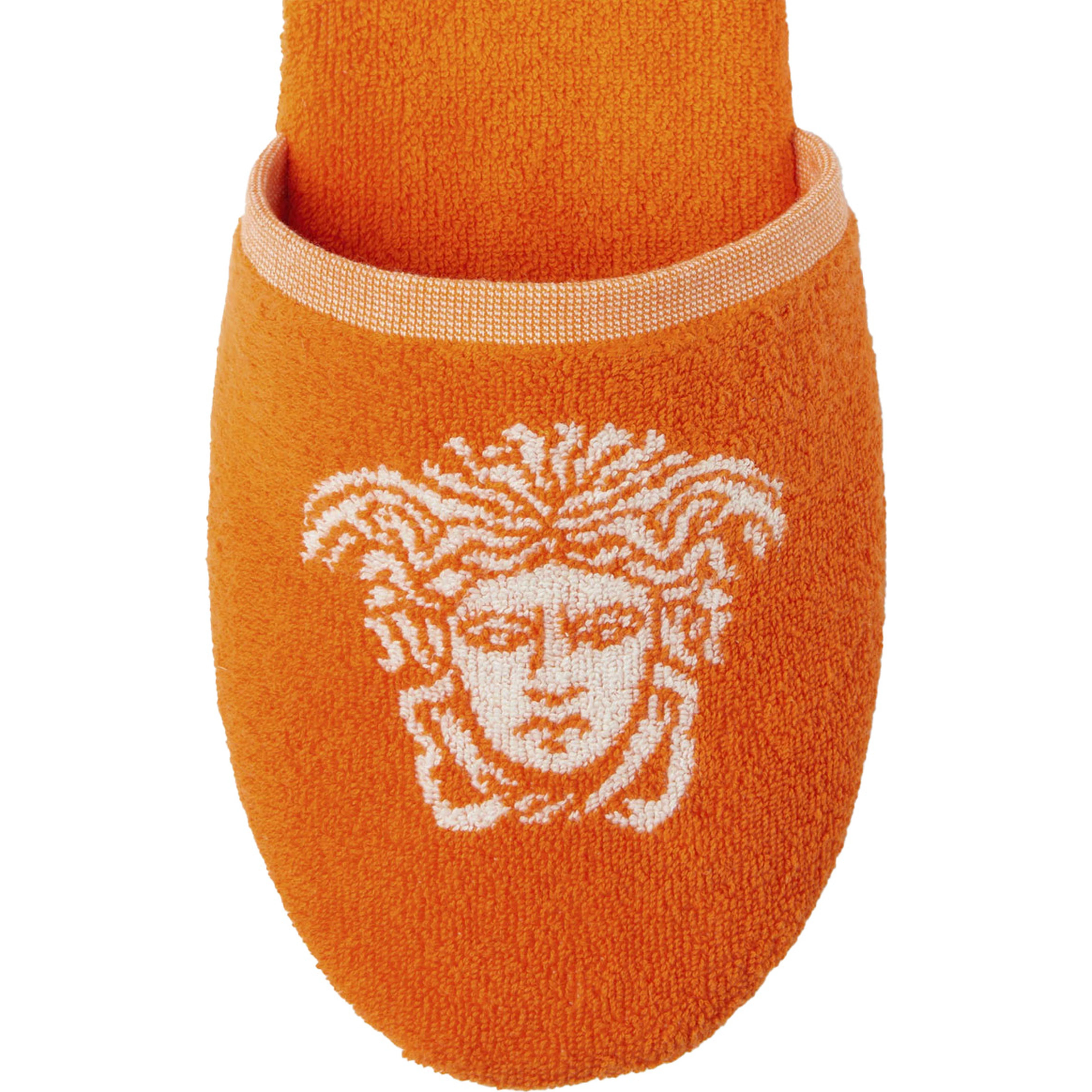 Slippers in Tech Fabric with Orange Medusa Jacquard Unisex
