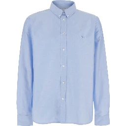 PROFILE FOX CASUAL SHIRT - Light Blue - Classic Collar Long Sleeve Shirt - In Cotton - Men