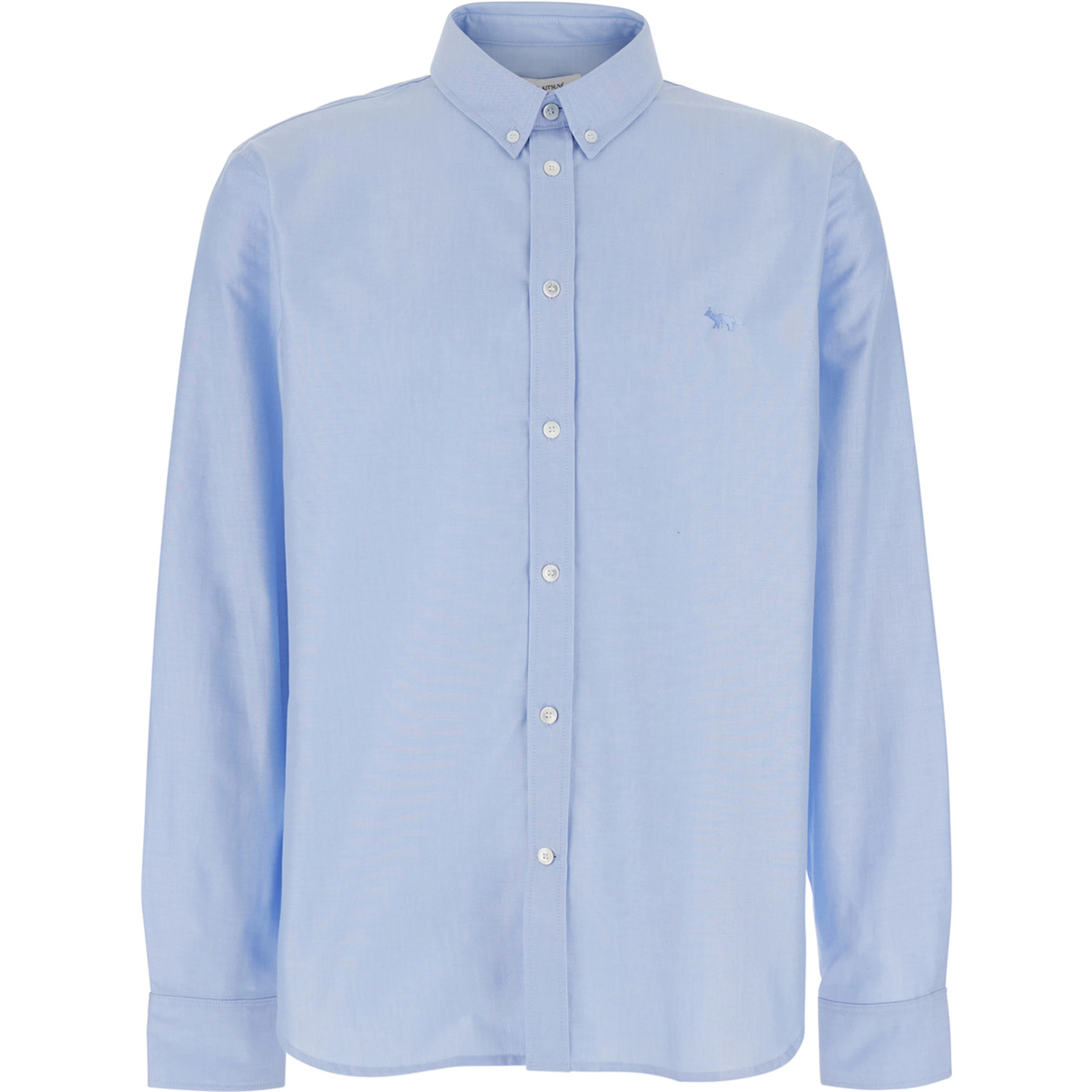 PROFILE FOX CASUAL SHIRT - Light Blue - Classic Collar Long Sleeve Shirt - In Cotton - Men