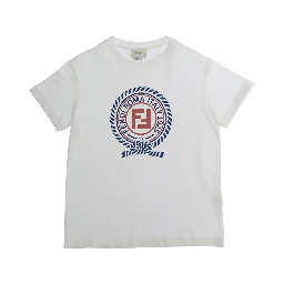 White T-Shirt - T-Shirt with Logo Print on the Front - In Cotton - Unisex