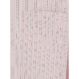 Pink Shirt with button-down collar and all-over striped motif in cotton blend for women
