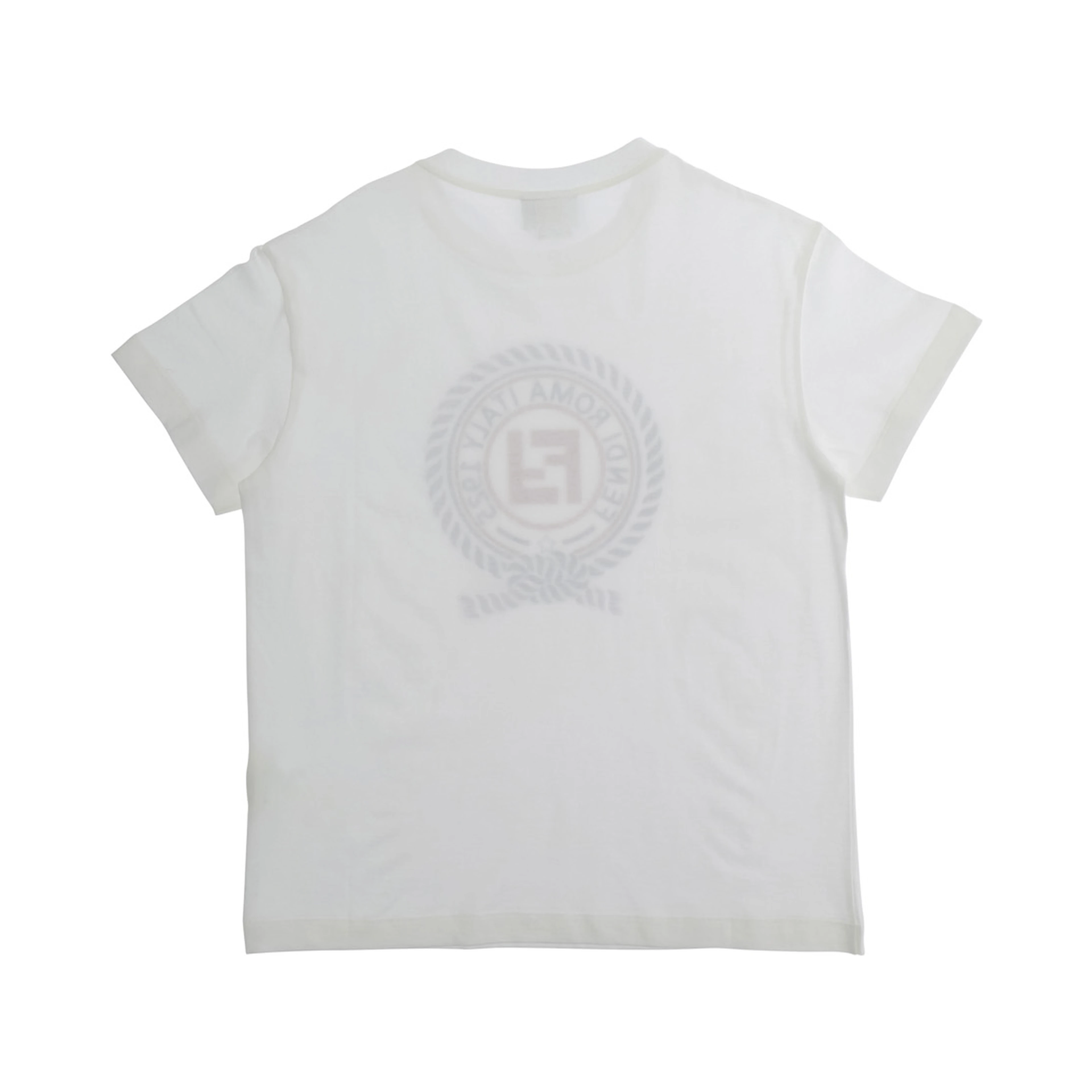 White T-Shirt - T-Shirt with Logo Print on the Front - In Cotton - Unisex
