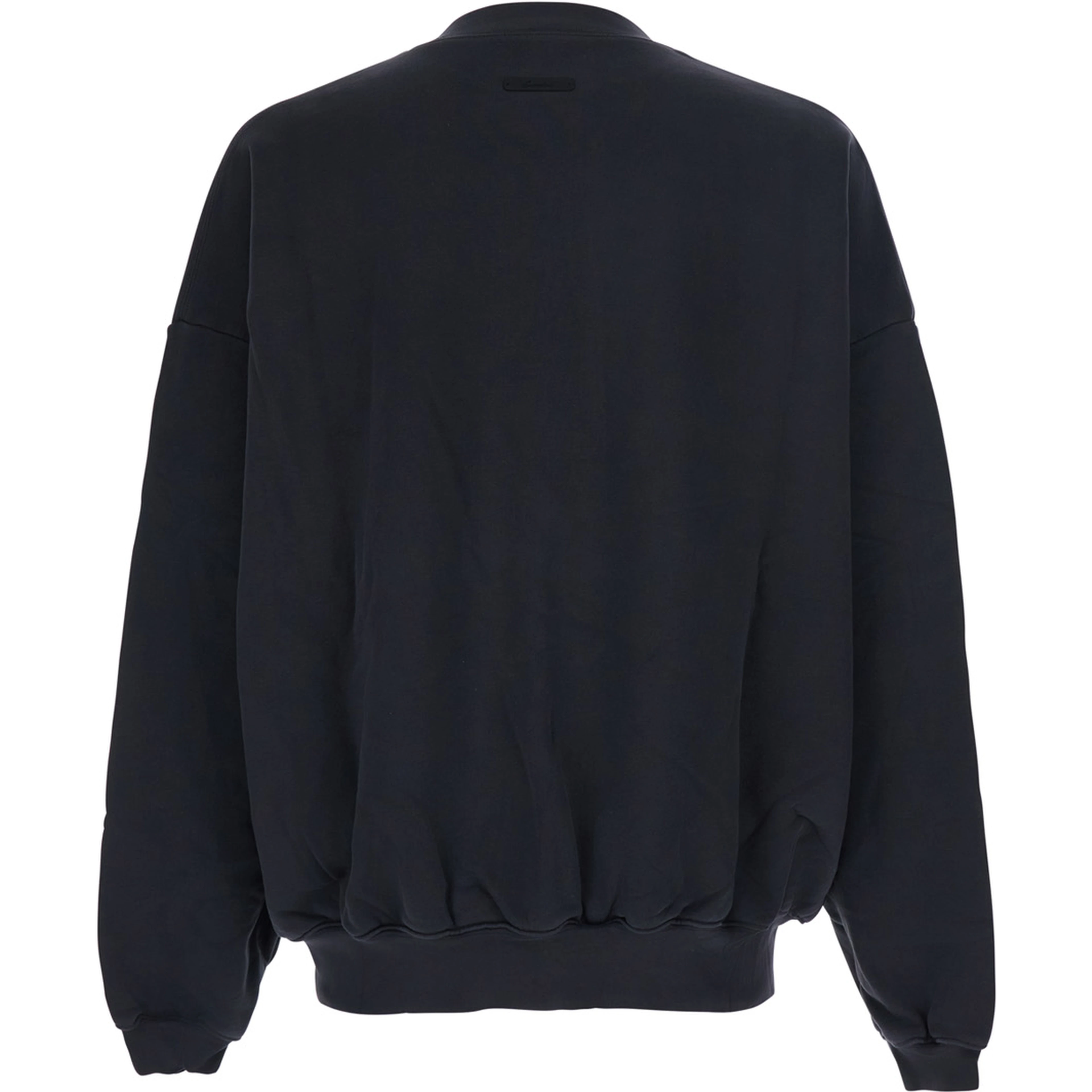 Training 90S Black Sweatshirt with Printed Logo on the Front in Cotton Man