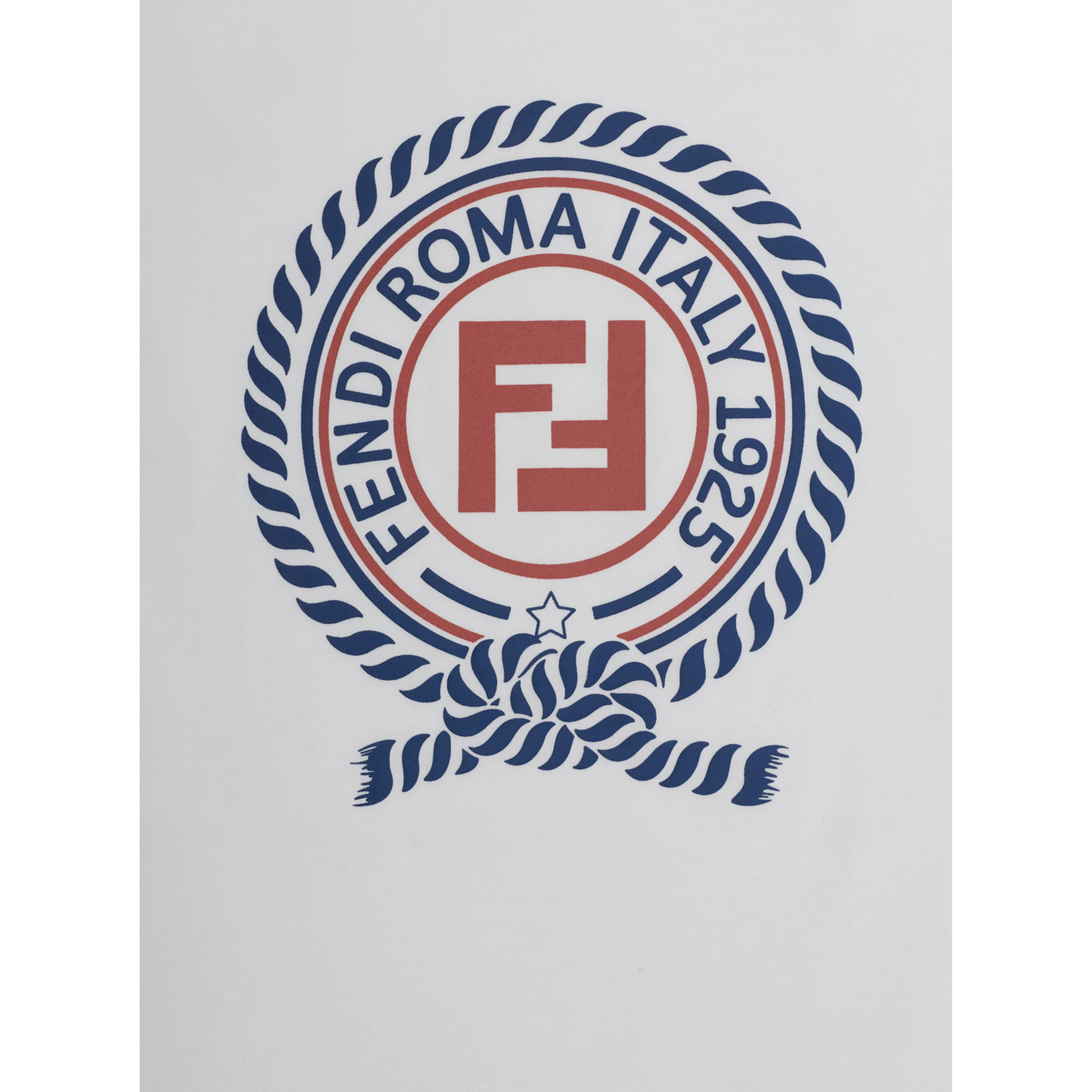 White T-Shirt - T-Shirt with Logo Print on the Front - In Cotton - Unisex