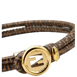 EverRound Brown Bracelet with FF Plate in FF Motif All-Over in Bronze for Women