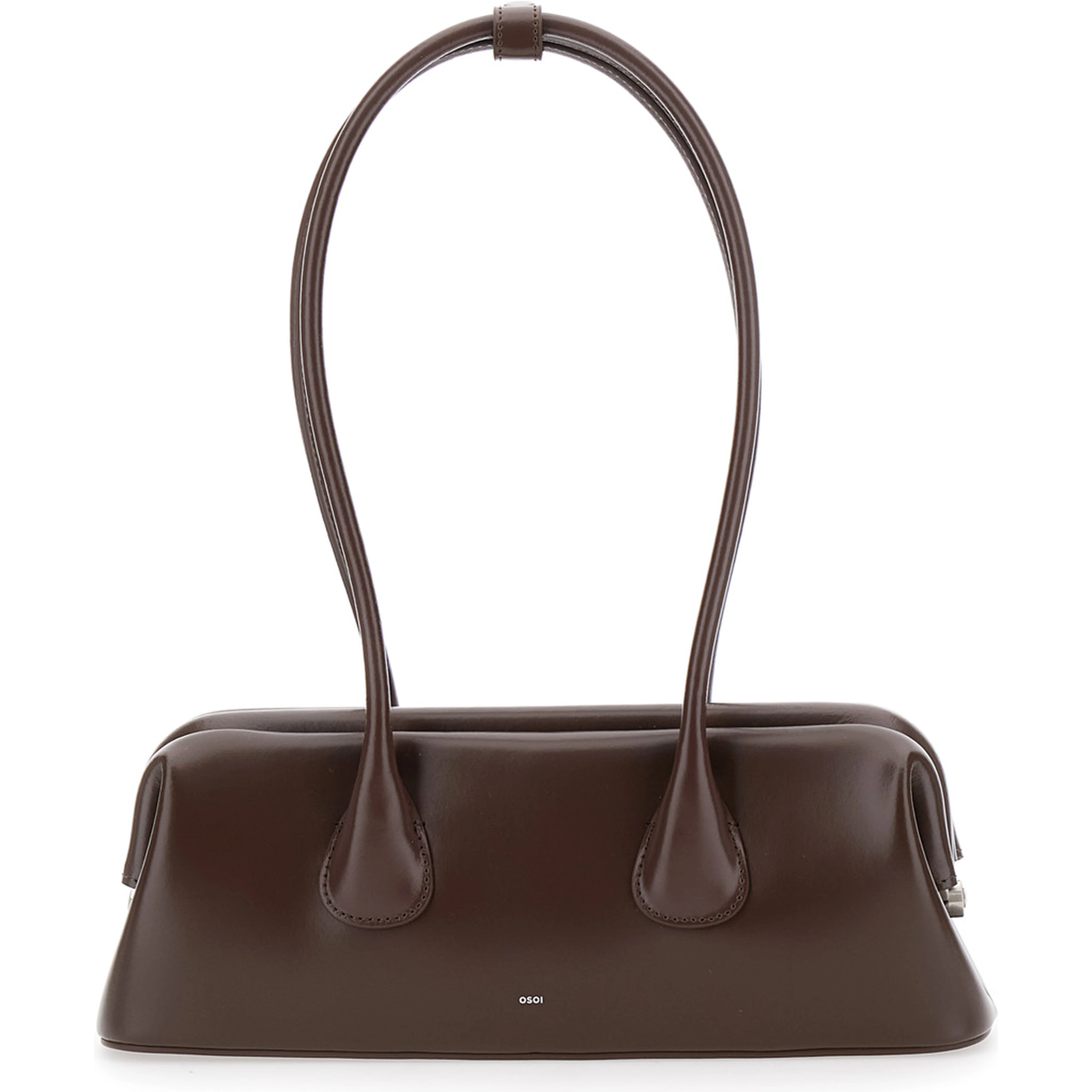 BOATWIDE MINI shoulder bag in leather and brown color unisex