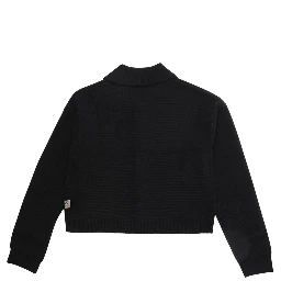 Black Crewneck sweater with buttons on the front in Blend wool Girl