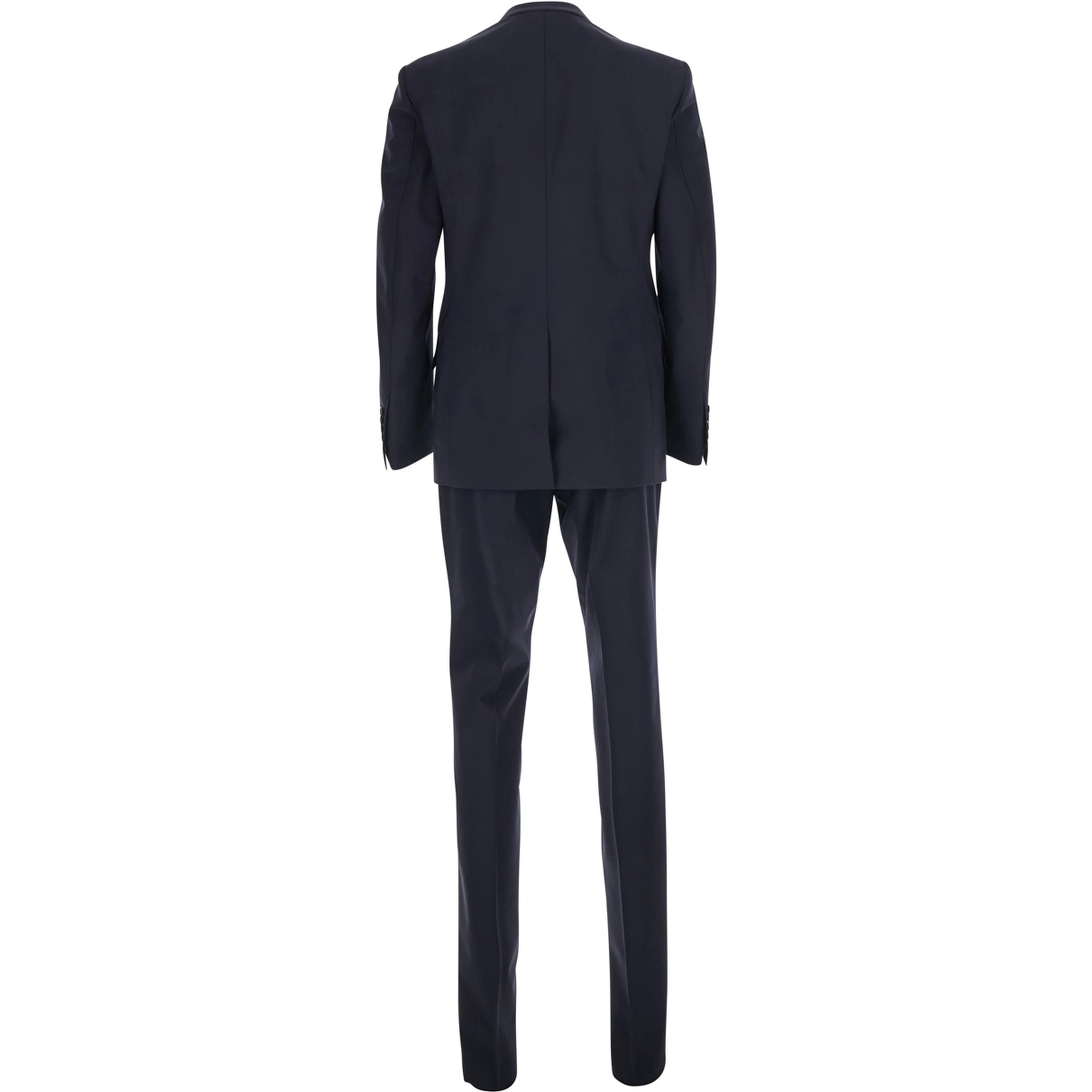 Shelton Blue Single-breasted Suit with Peak Revers in Wool for Men