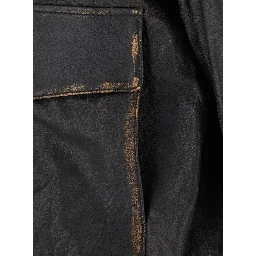 UNISEX DETACHABLE A-2 LEATHER BLOUSON with collar and long sleeves in Black Leather Unisex