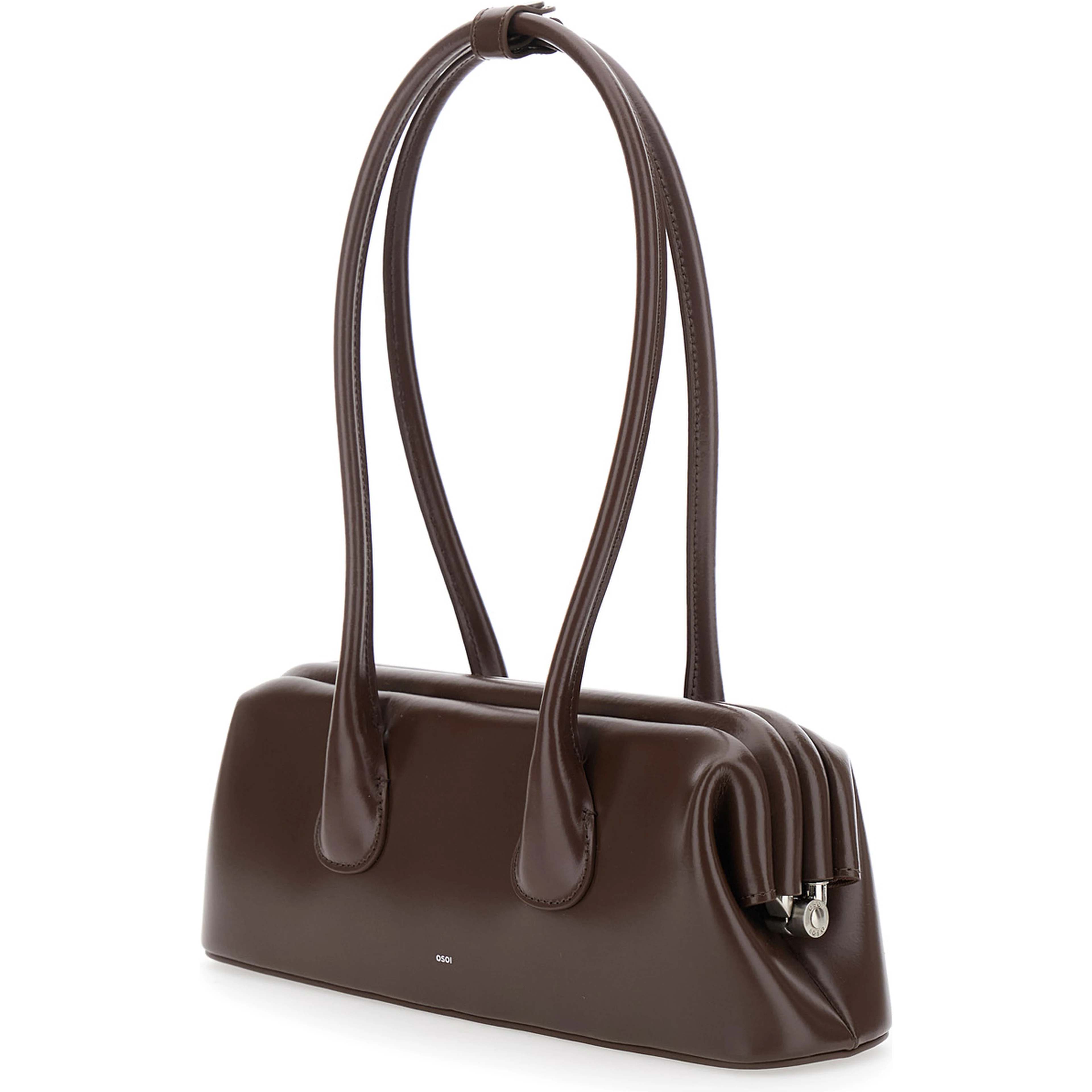 BOATWIDE MINI shoulder bag in leather and brown color unisex