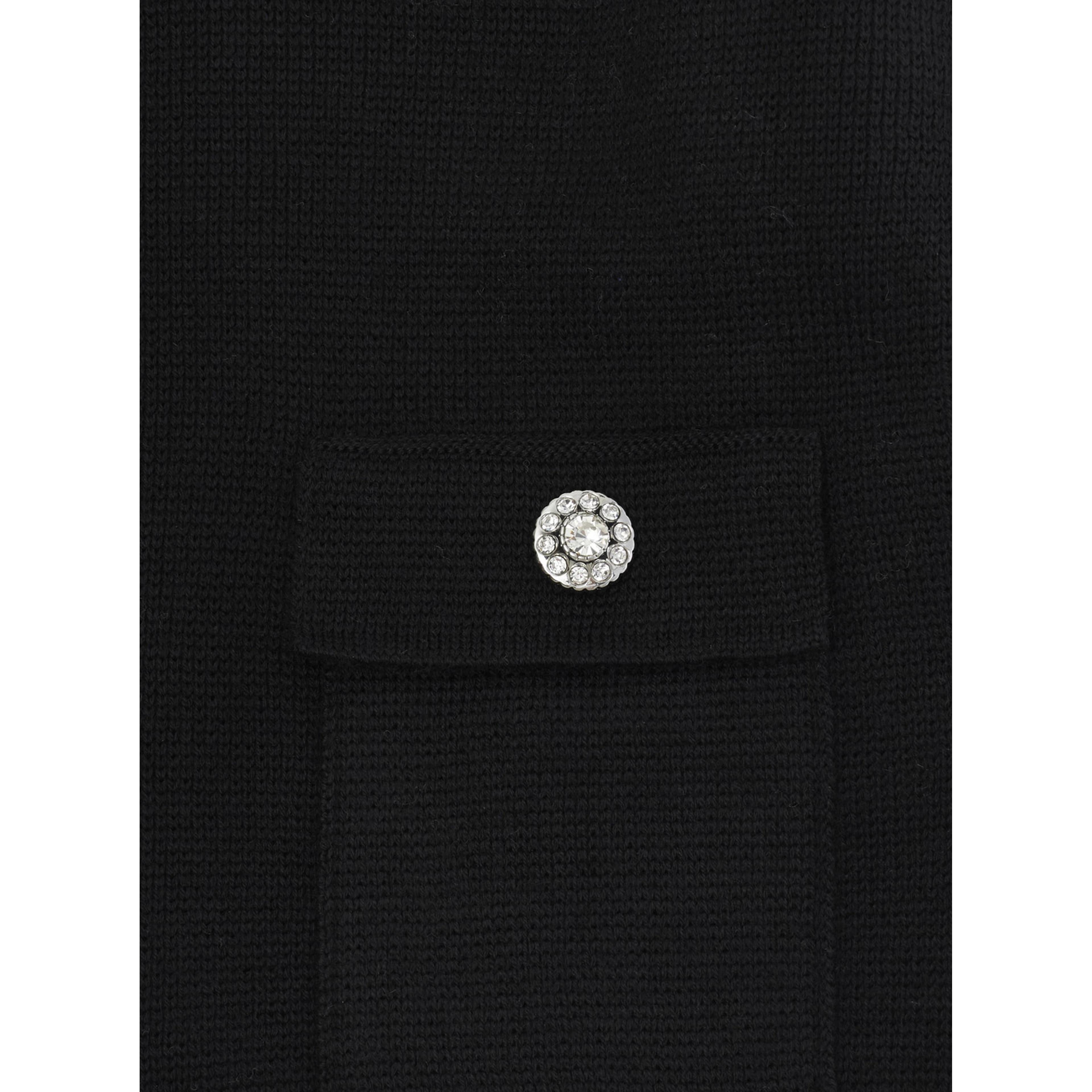 Black Crewneck sweater with buttons on the front in Blend wool Girl