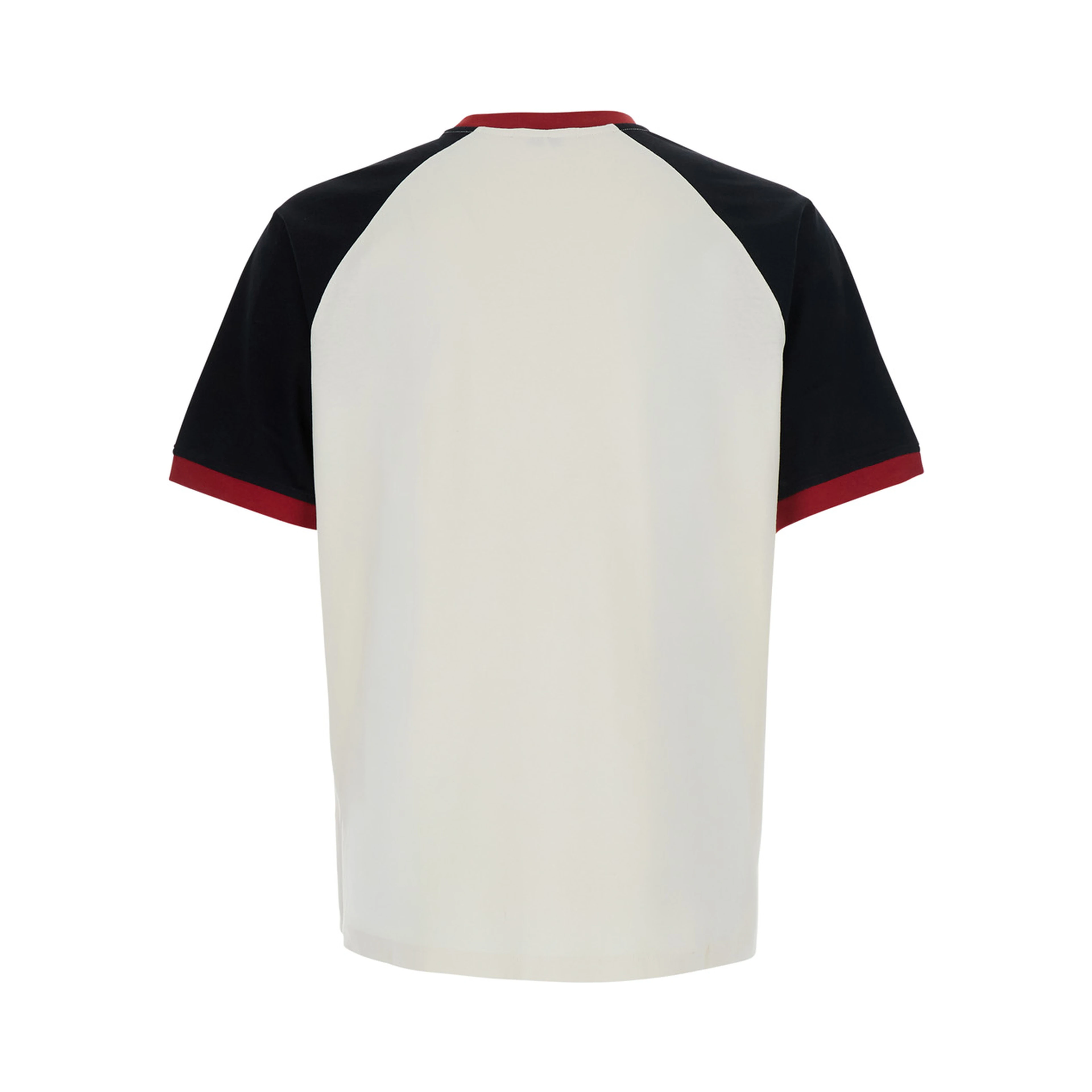 Multicolor Crew neck T-shirt with logo lettering and Medusa embroidery on the front in cotton for men