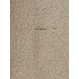 Reversible Cape with Hood and logo lettering in Wool and Cashmere Beige Girl