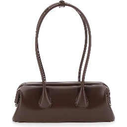 BOATWIDE MINI shoulder bag in leather and brown color unisex