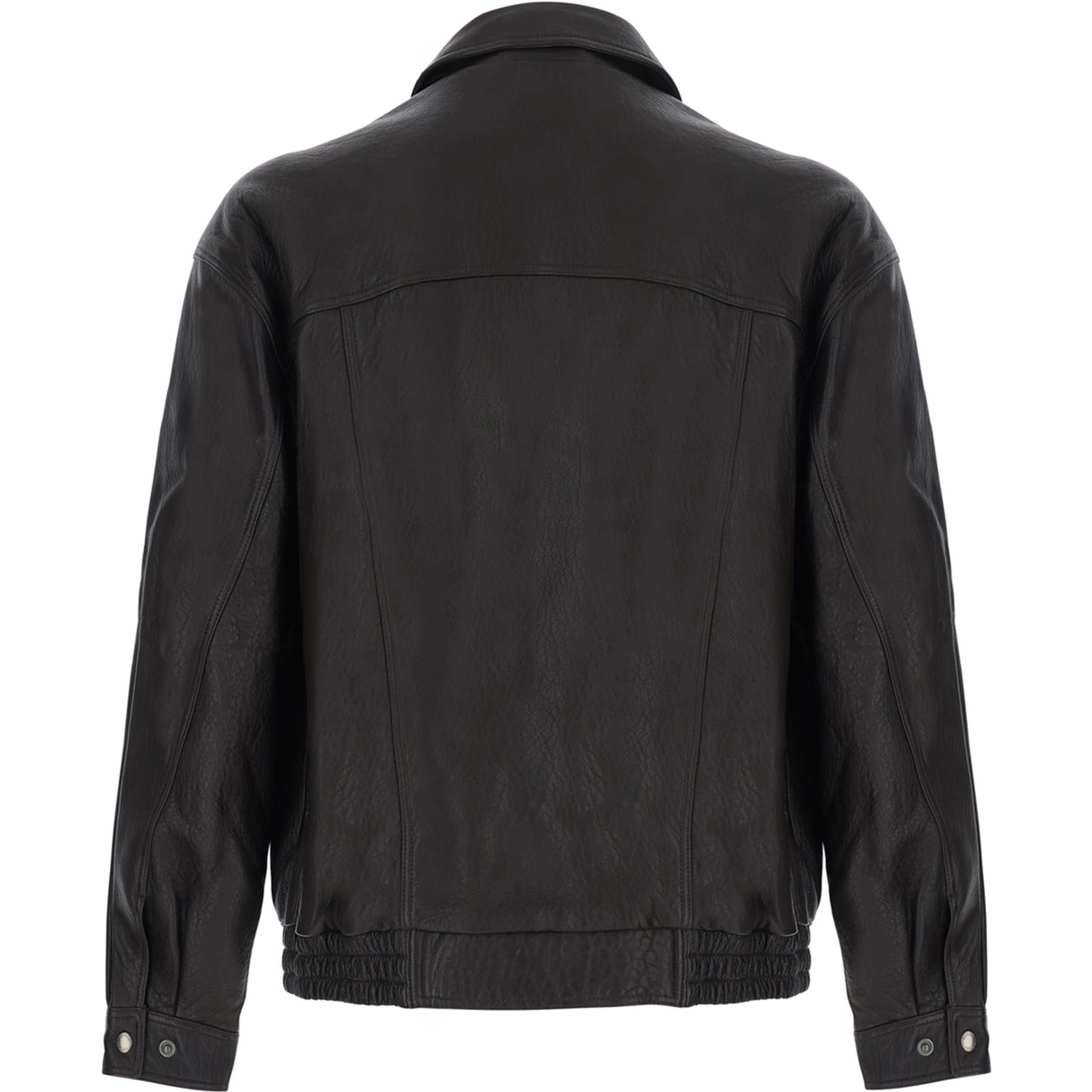 OVERSIZED VINTAGE LEATHER BLOUSON with vintage leather details, brown, man