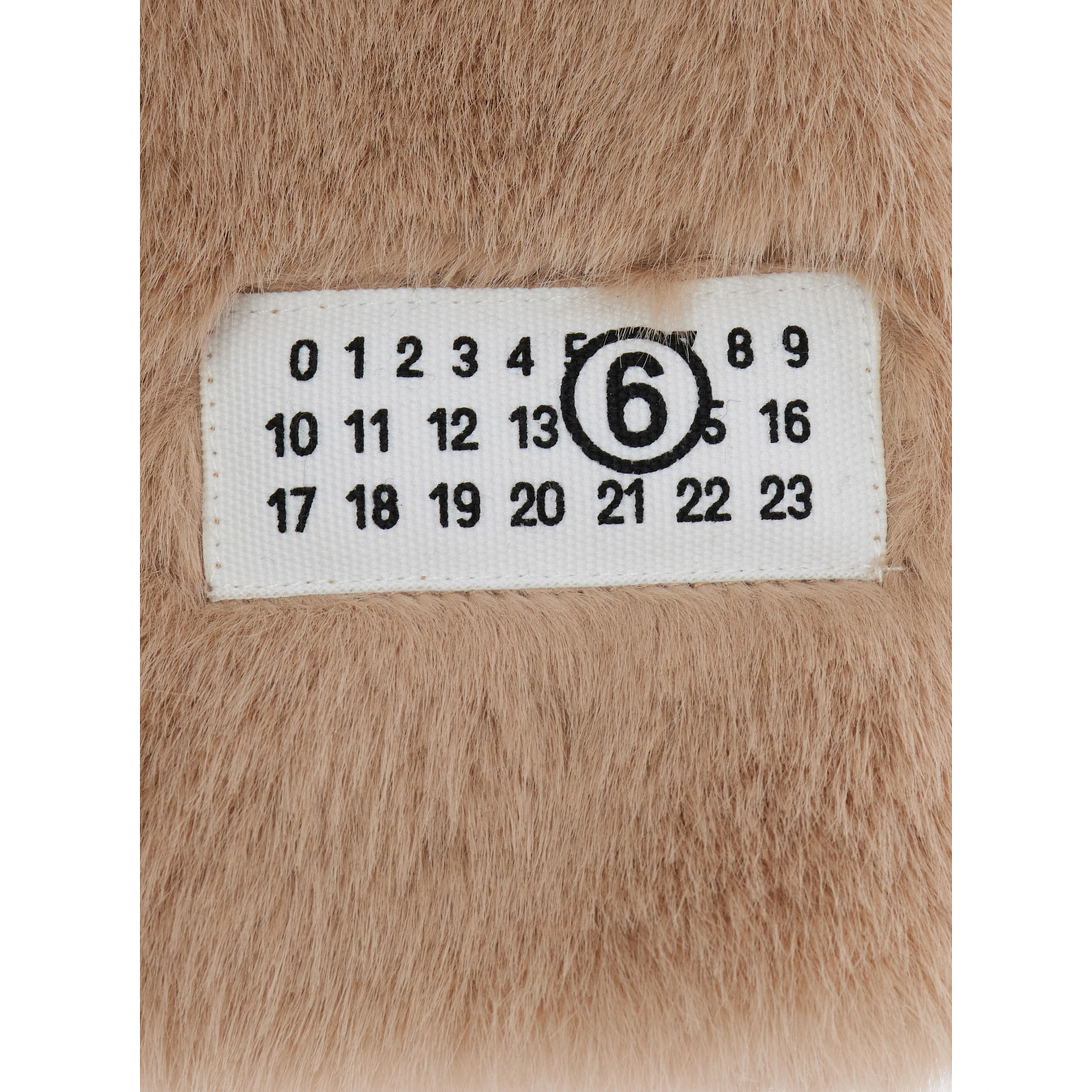 Brown Fur with High Collar and Logo Patch in Faux -Fur for Boy