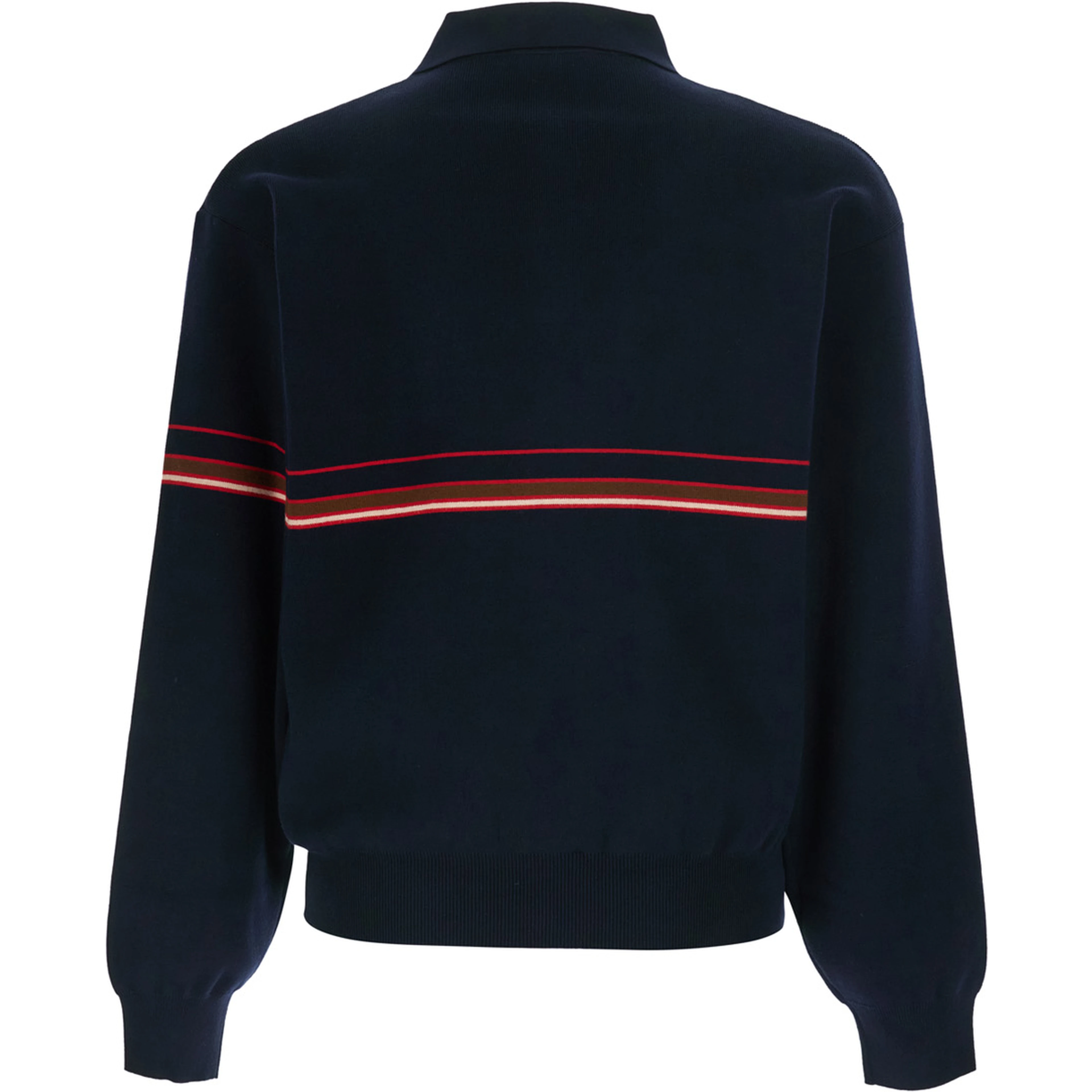 blue Polo Shirt with classic collar and logo lettering on the front in cotton for men