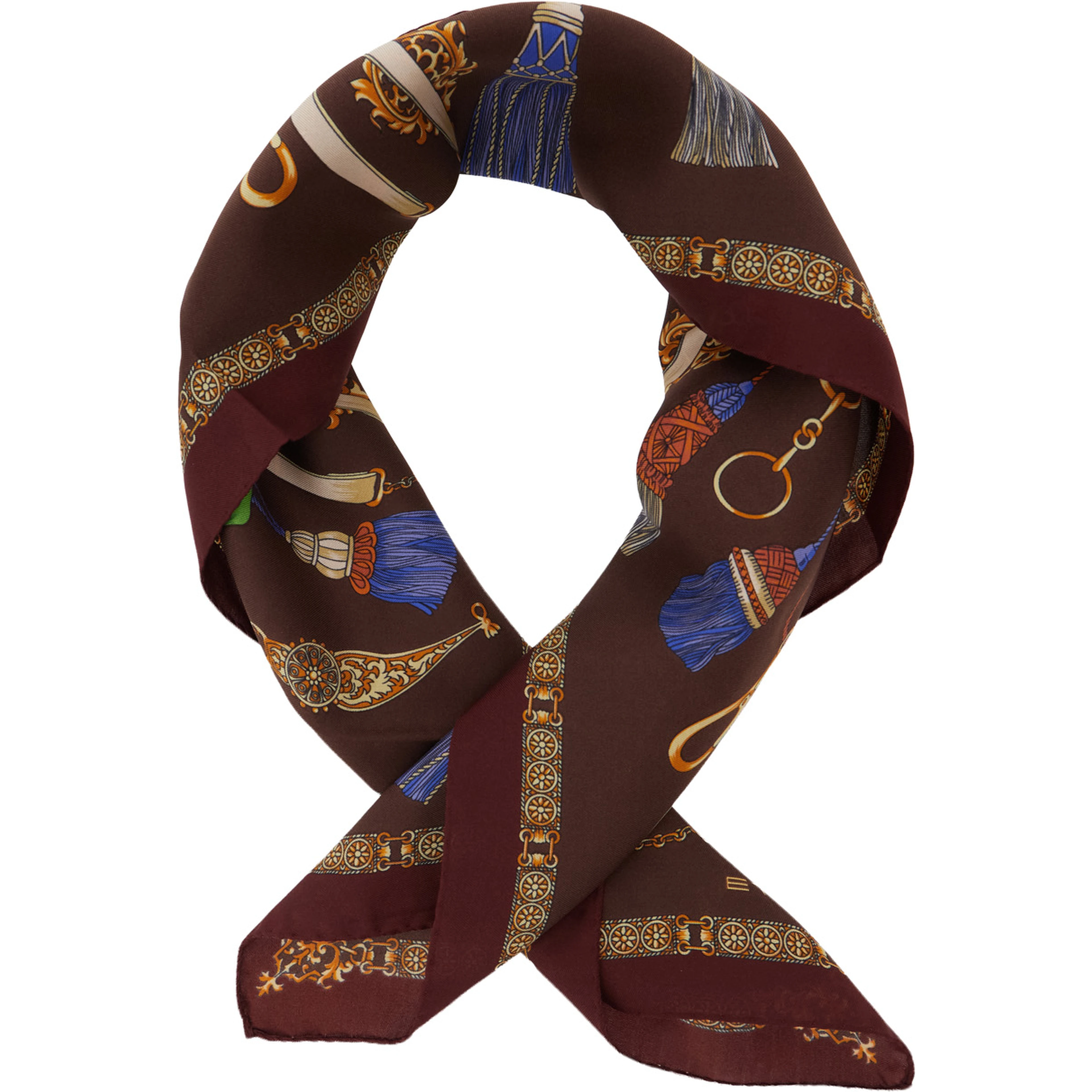 SCARF with elegant design and refined details in Brown Unisex