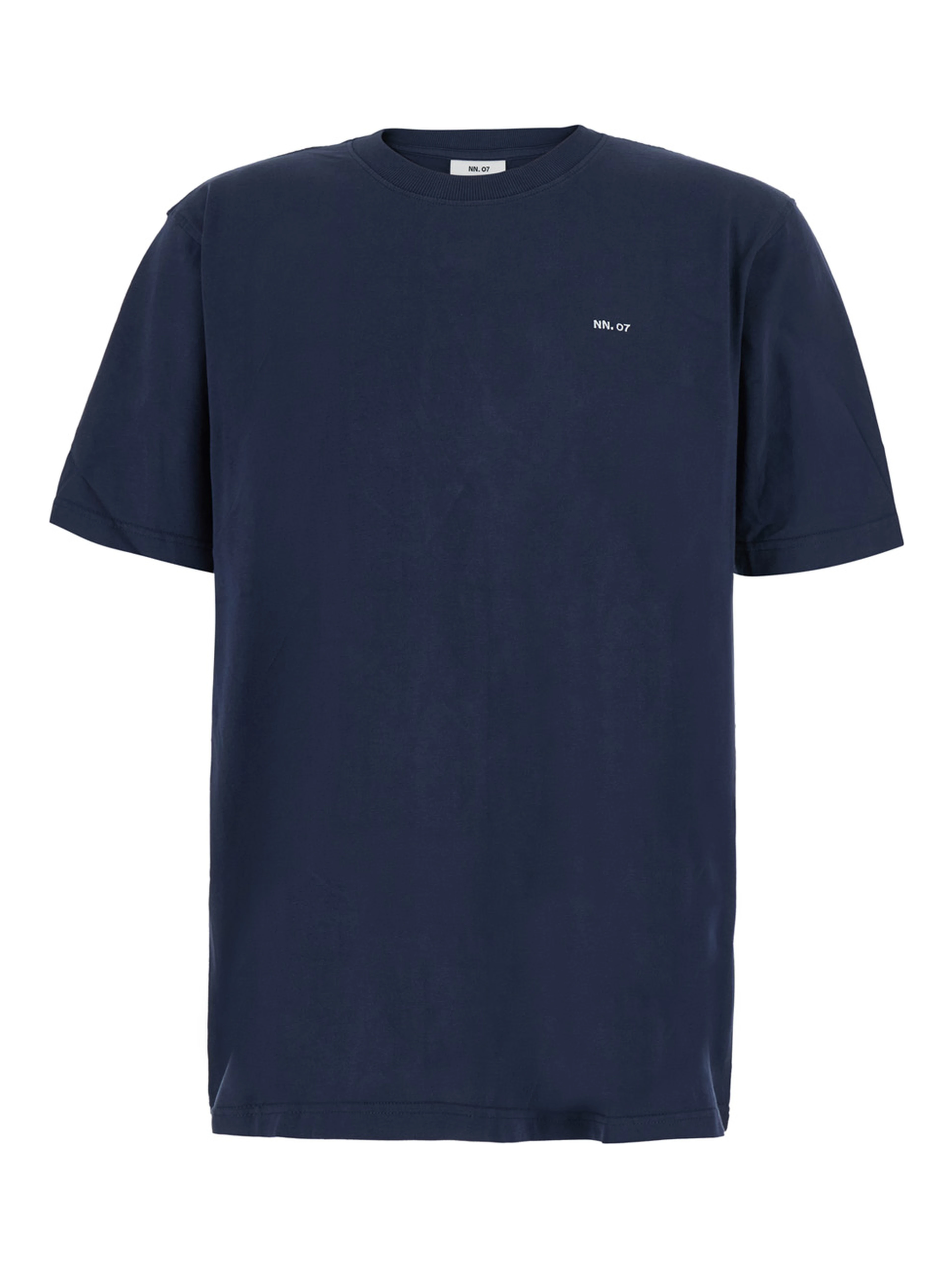 Blue T-Shirt with Round Neck and Short Sleeves for Men