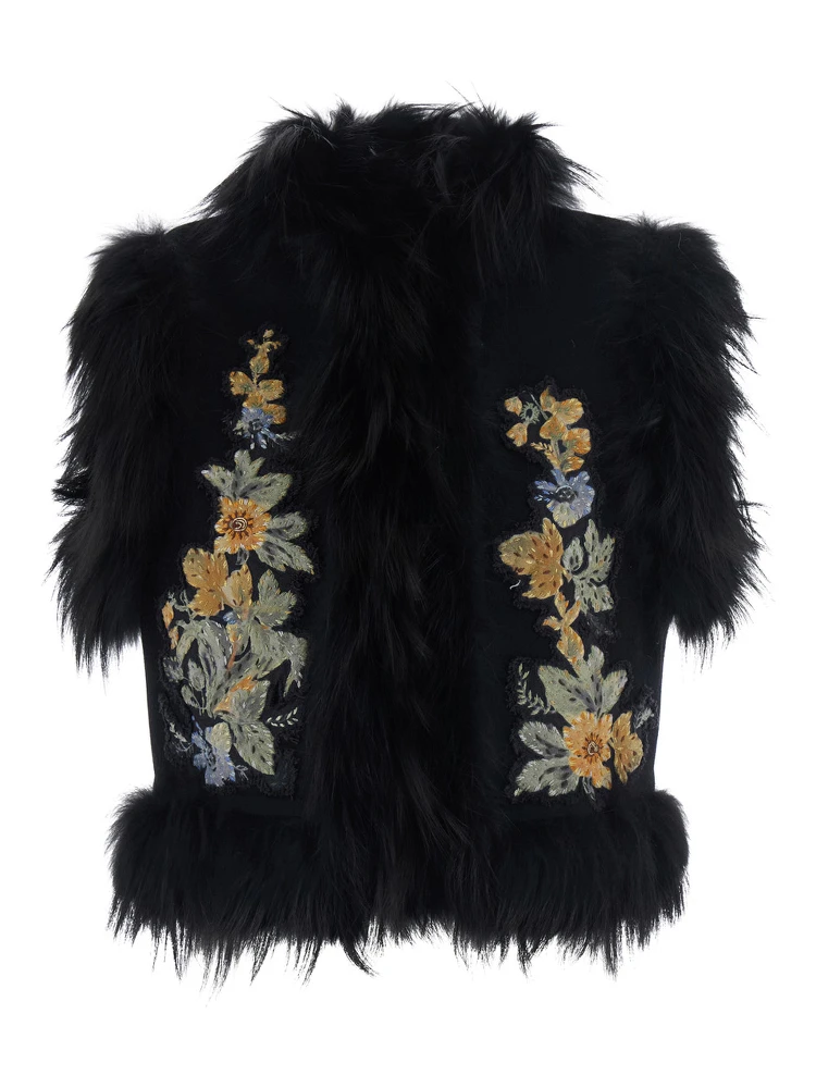 GILET PANNO + FLORAL