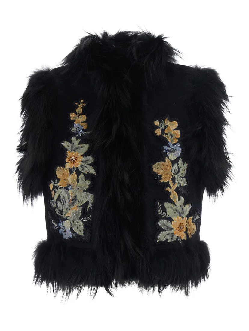 GILET PANNO + FLORAL