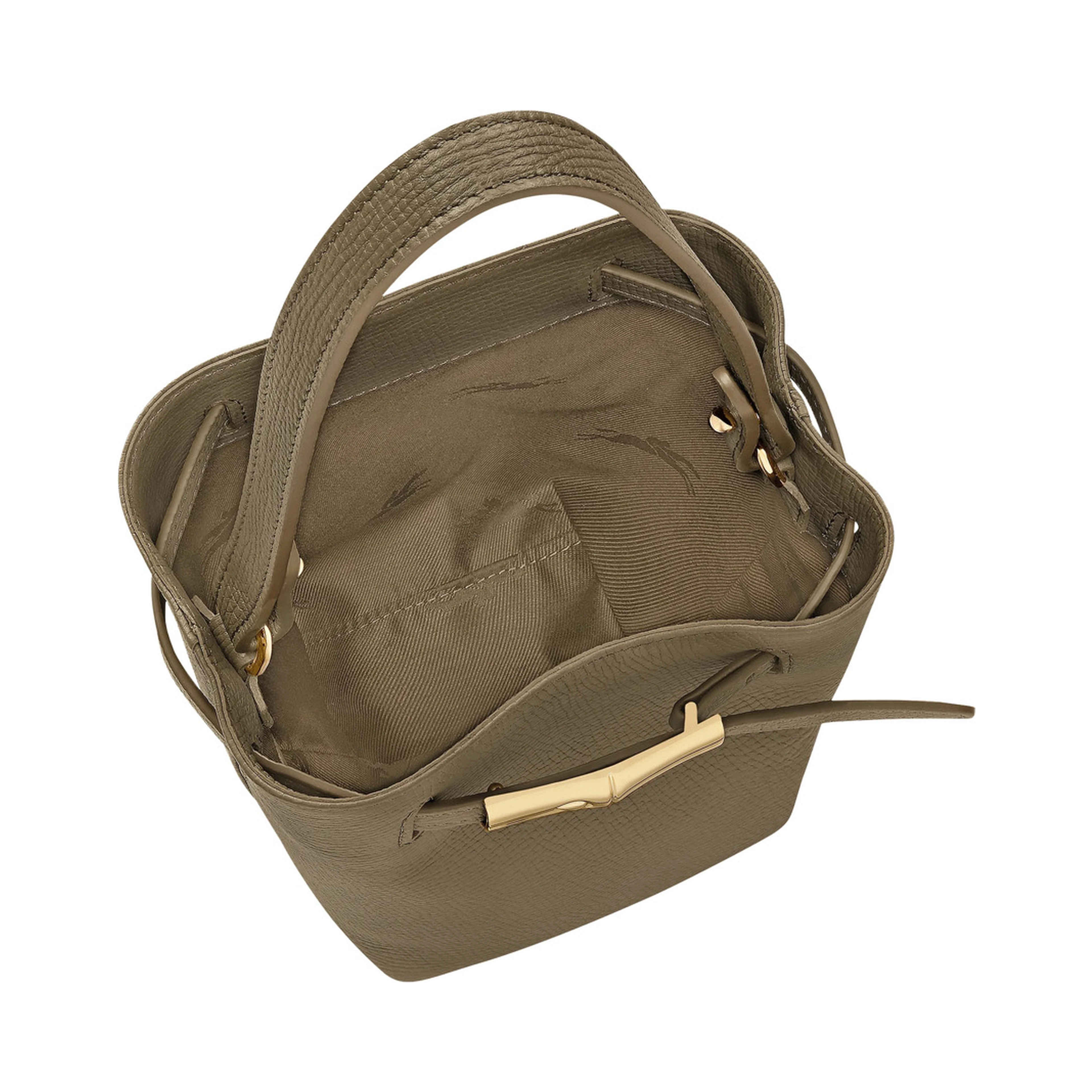Le Smart Flow Green Mini Bag with Logo Plate on the Front and Adjustable and Removable Shoulder Strap in Leather for Women
