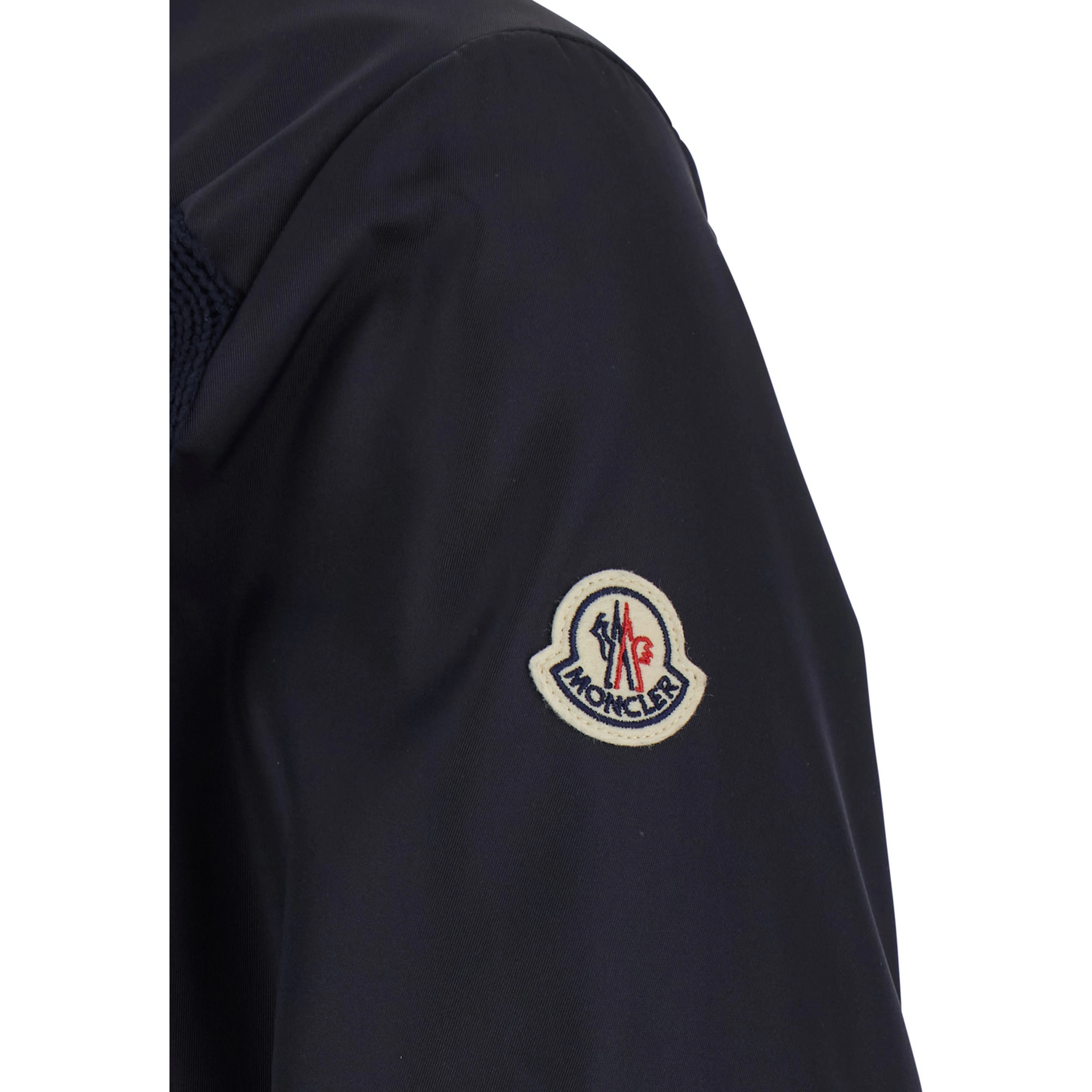 CARDIGAN Blue with Zip and High Collar in Polyamide Men