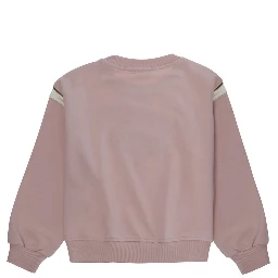 Pink Crewneck Sweatshirt with Print on the Front in Cotton Girl