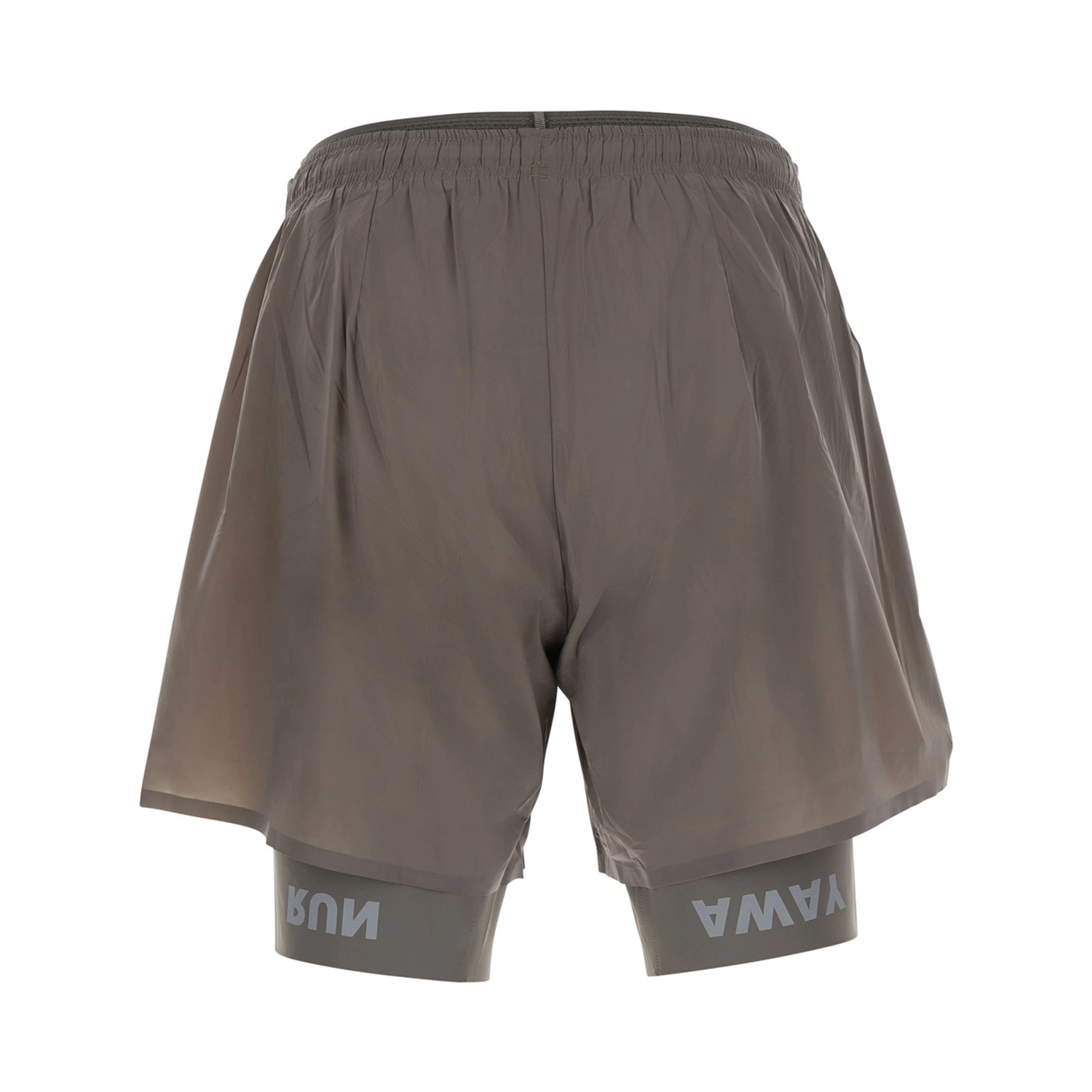 Shorts TechSilk with Pockets and Elastic Waist in Tech Fabric Brown Men
