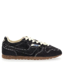 Windspin Low Brown Sneaker with Logo on the Side in Suede for Women