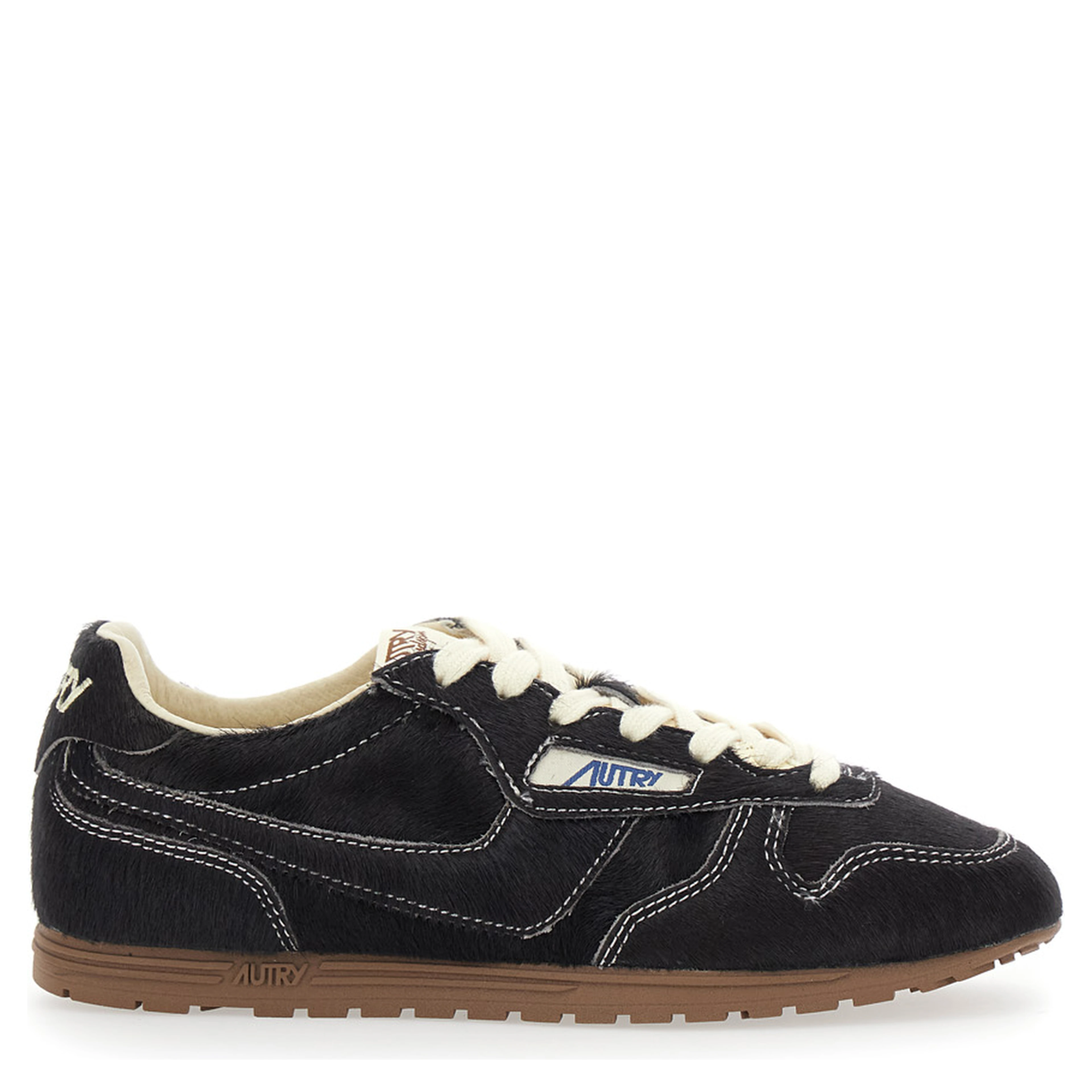 Windspin Low Brown Sneaker with Logo on the Side in Suede for Women