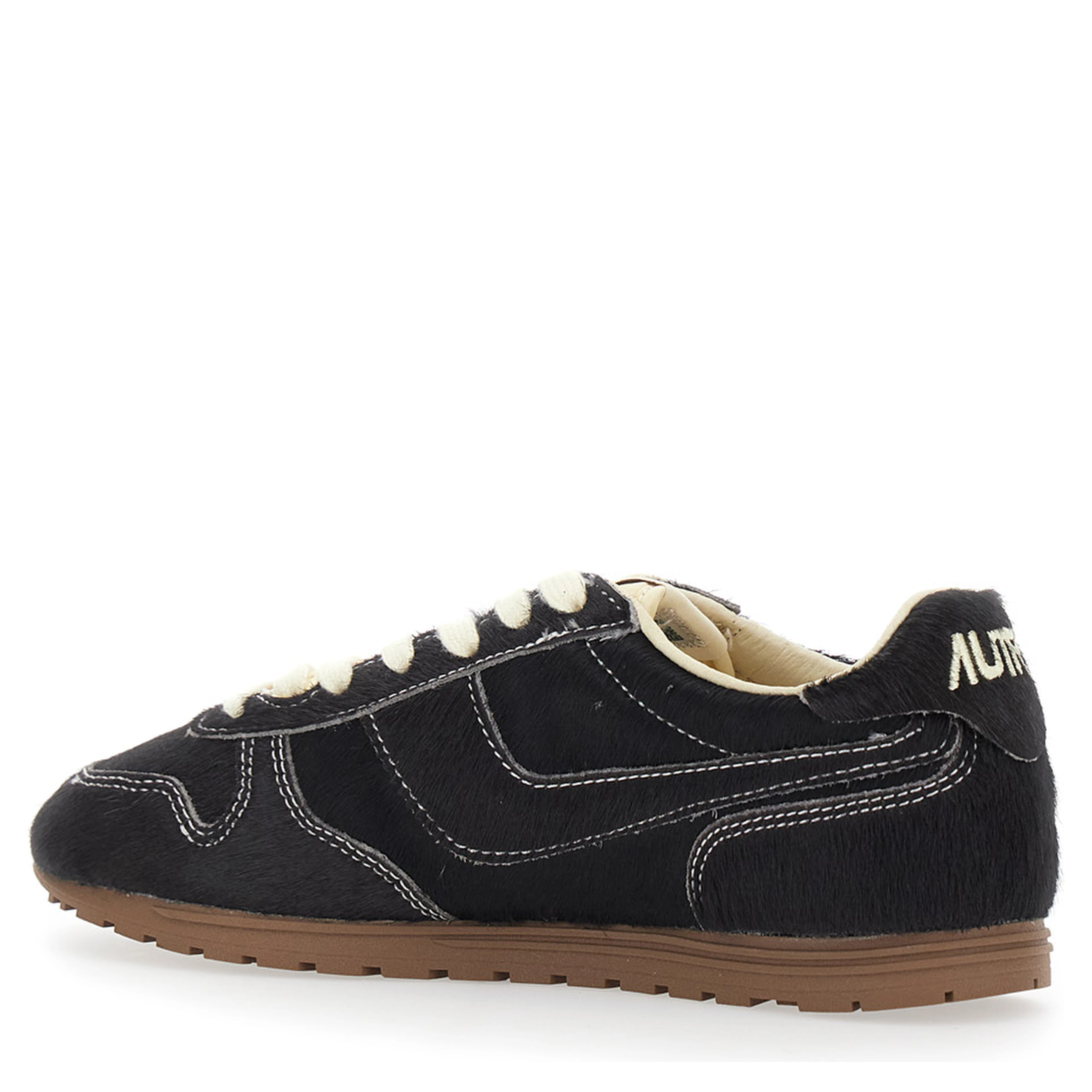 Windspin Low Brown Sneaker with Logo on the Side in Suede for Women