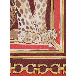 Multicolor Scarf with All-Over Print in Silk for Women