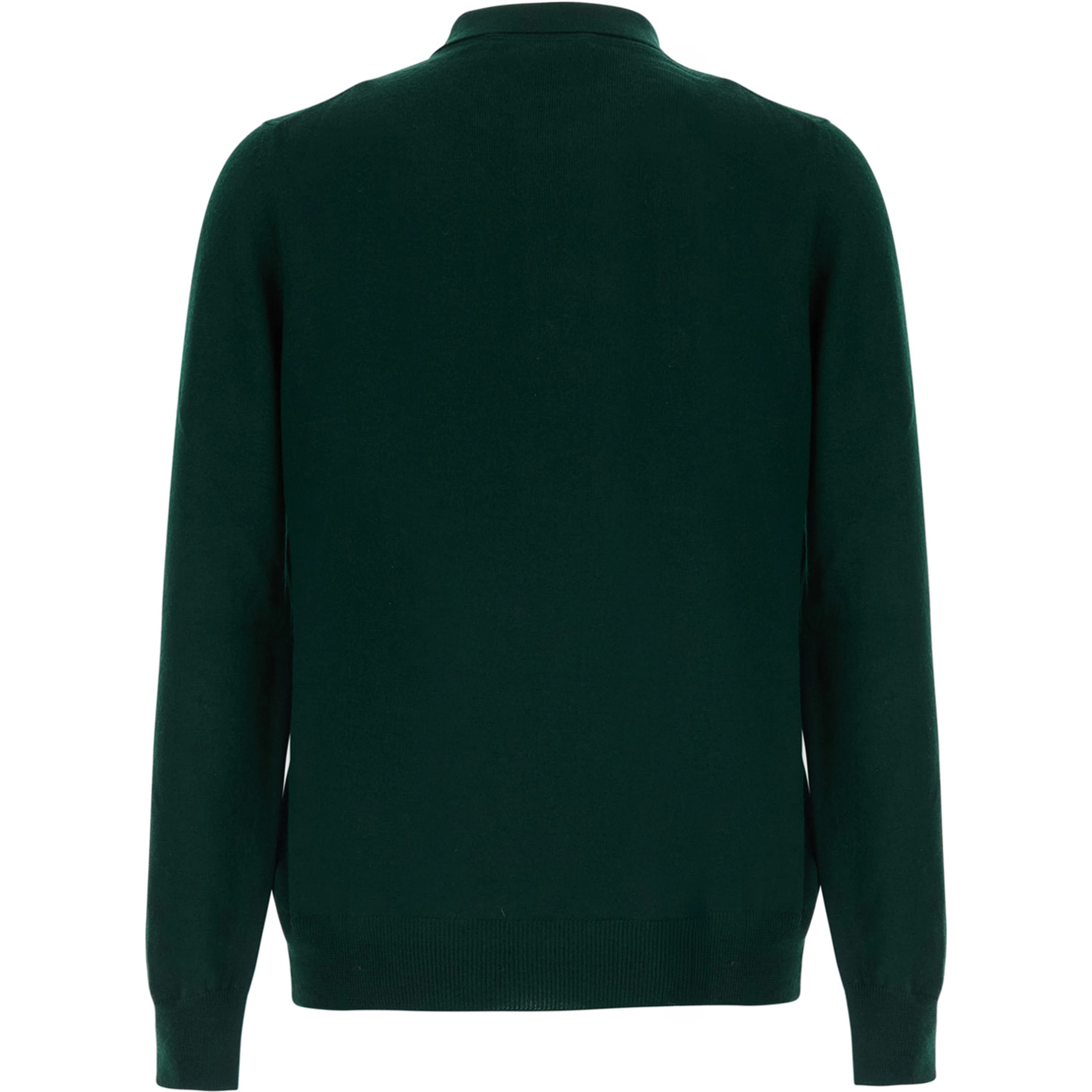 Green Polo Shirt Sweater in Wool Blend Men