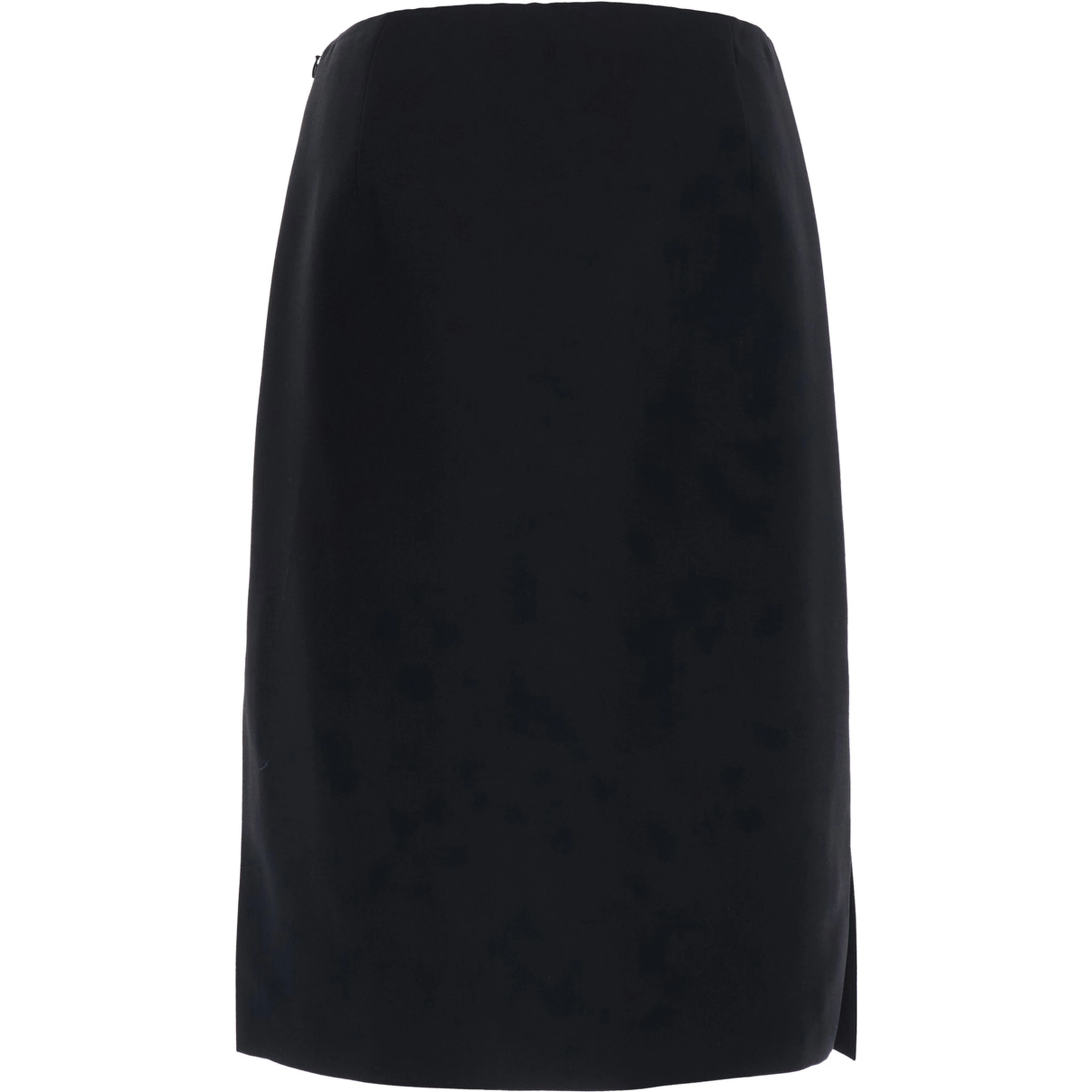 Black Skirt with side zip closure in wool and silk Blend Women