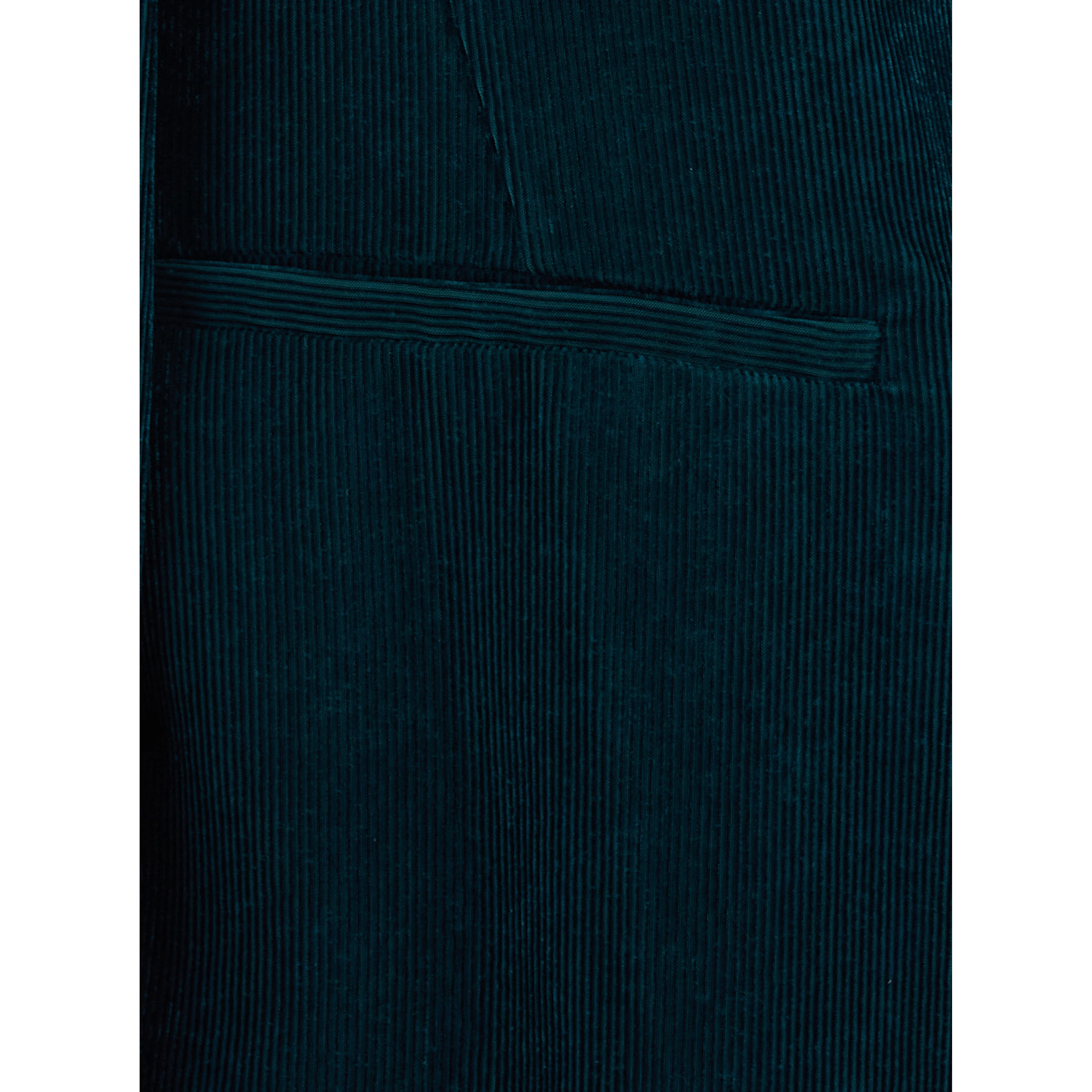 Blue single-breasted Jacket with Peak revers in corduroy for women