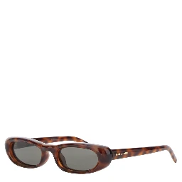 557 Brown Sunglasses with cat-eye leopard design and Logo lettering on the temples in acetate for women