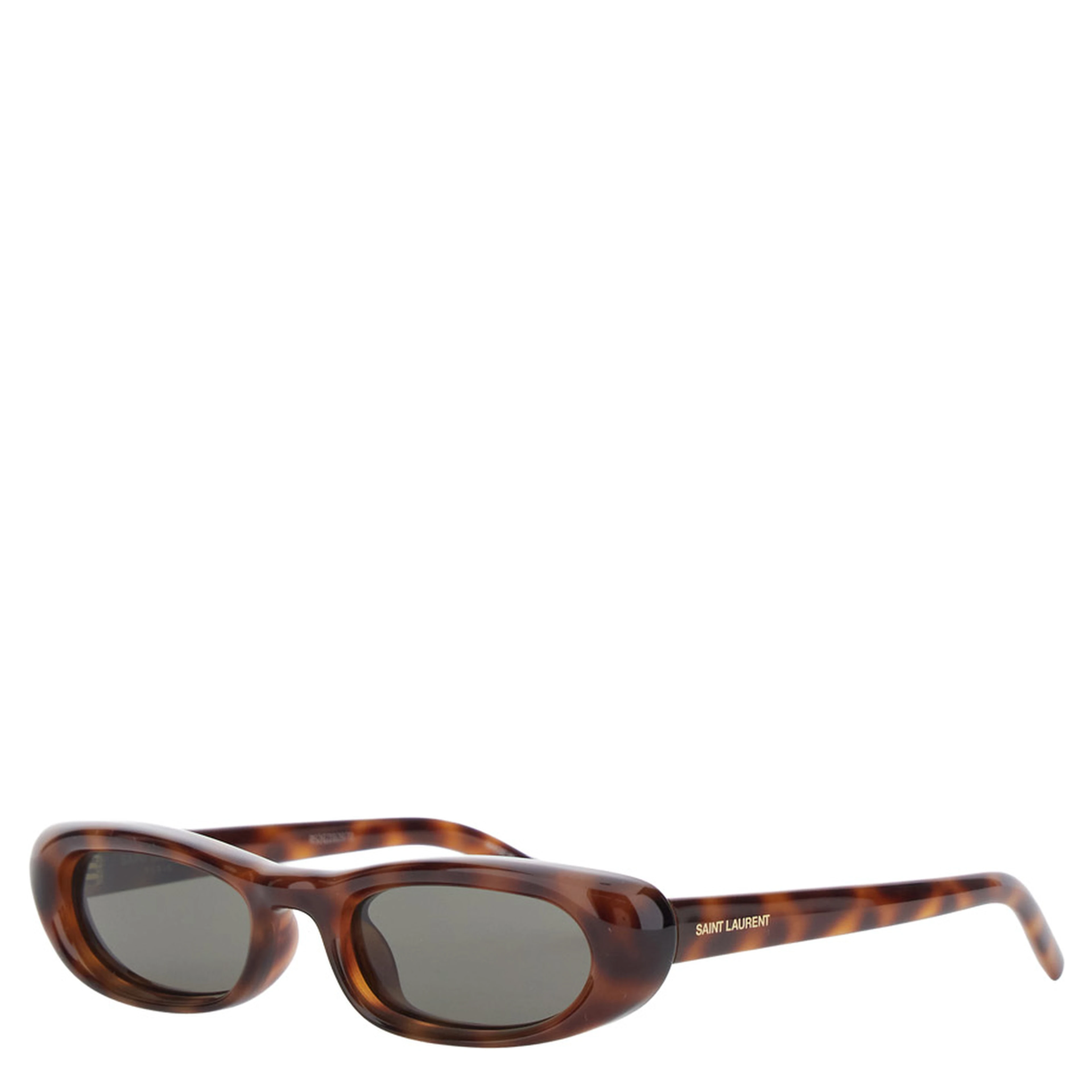 557 Brown Sunglasses with cat-eye leopard design and Logo lettering on the temples in acetate for women