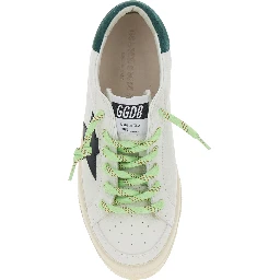May White Low Top Sneaker with Star Patch on the Side and Logo Patch on the Tongue in Leather Boy